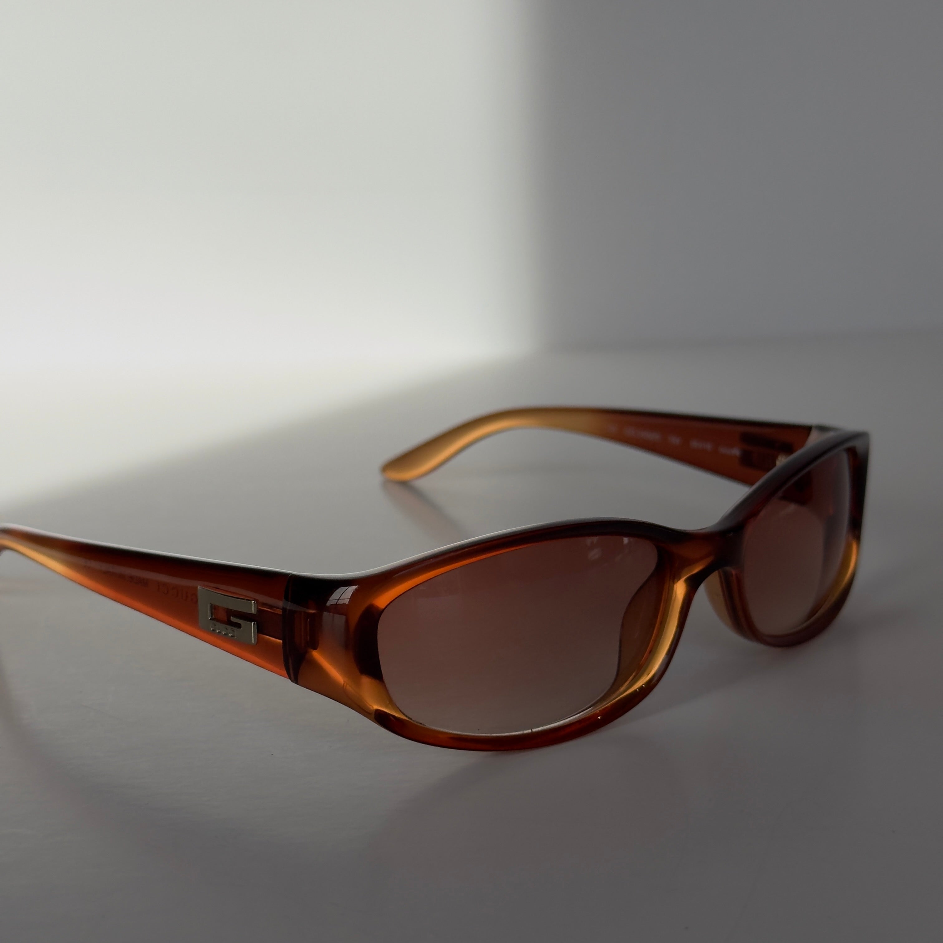 Vintage Gucci GG Oval Amber Sunglasses - Queen May