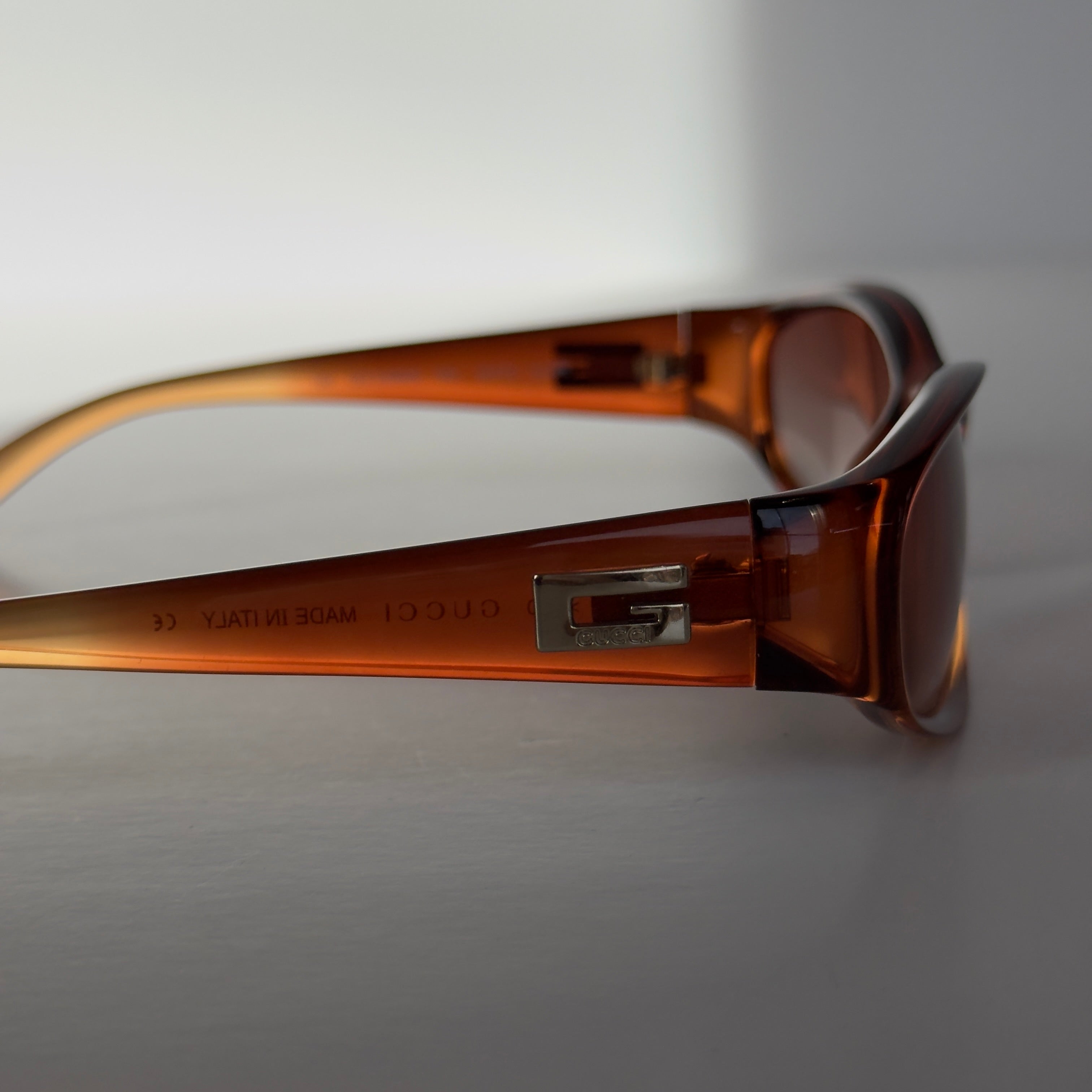 Vintage Gucci GG Oval Amber Sunglasses - Queen May