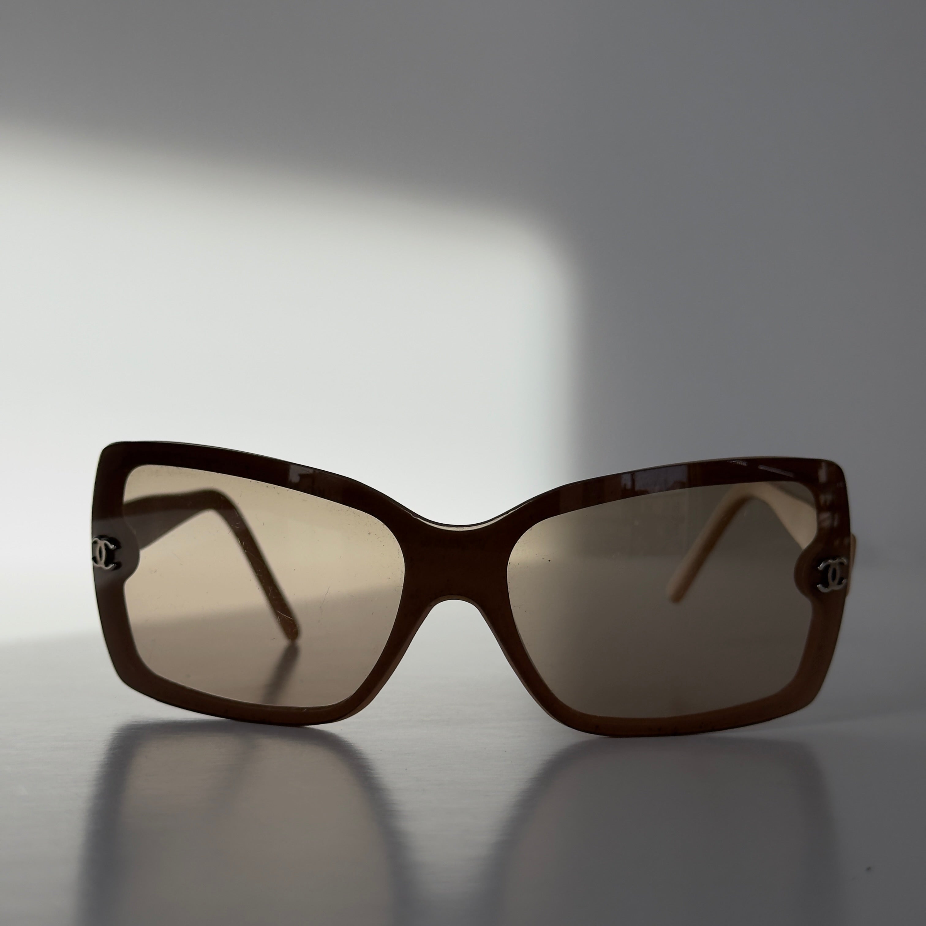Vintage Chanel Brown Acetate CC Sunglasses - Queen May