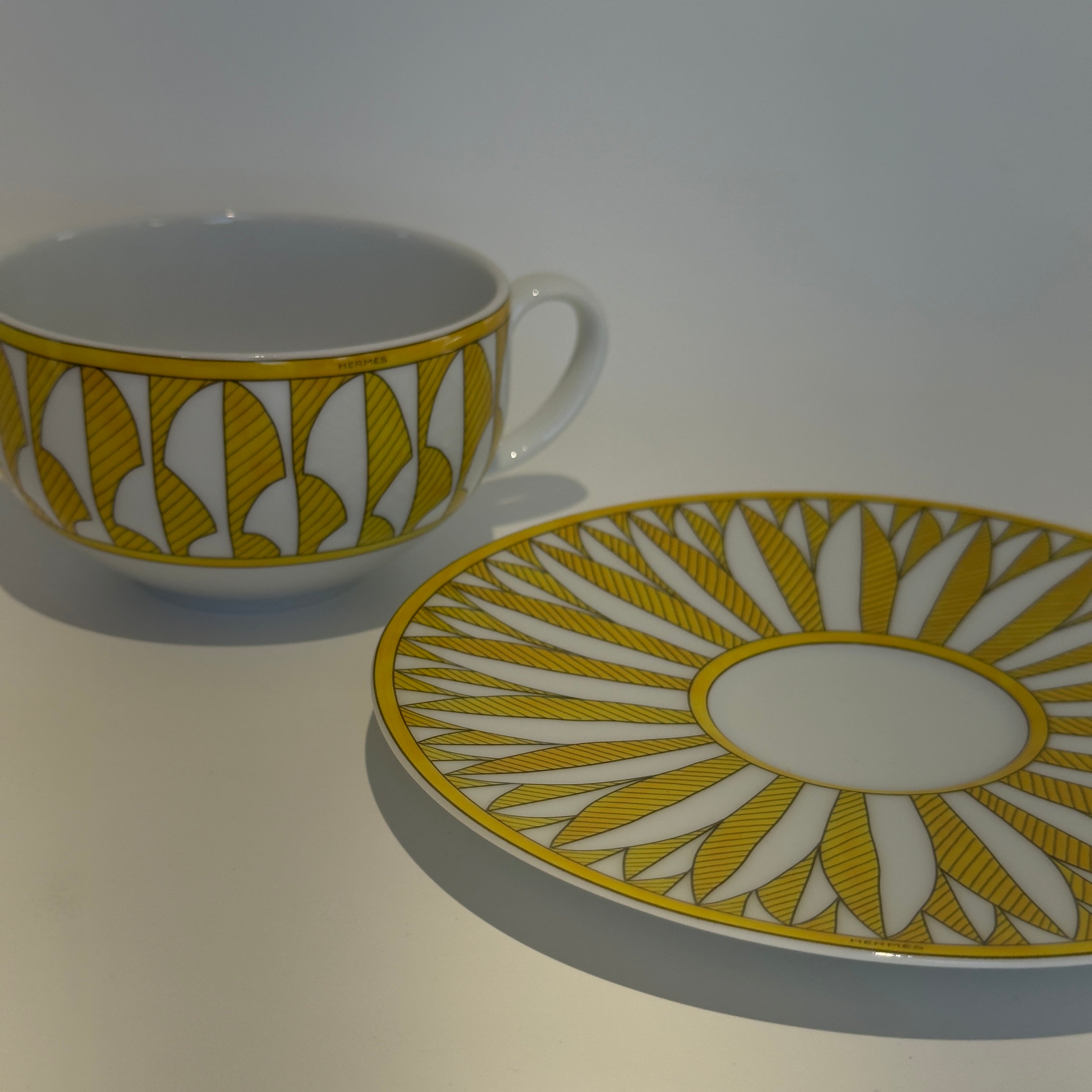 Hermes Soleil D'Hermes Tea Cup and Saucer - Queen May