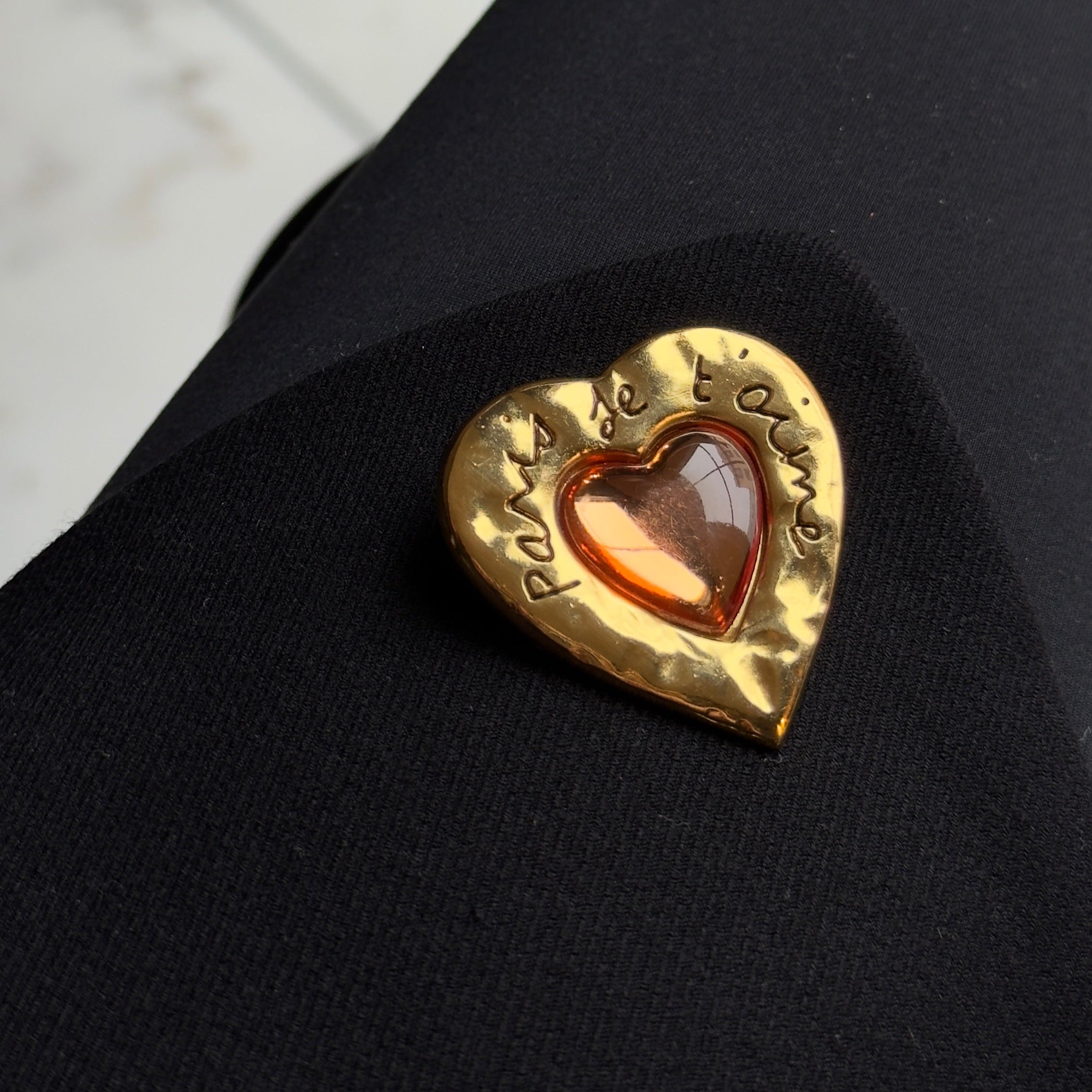 Vintage Yves Saint Laurent Heart Brooch - Queen May