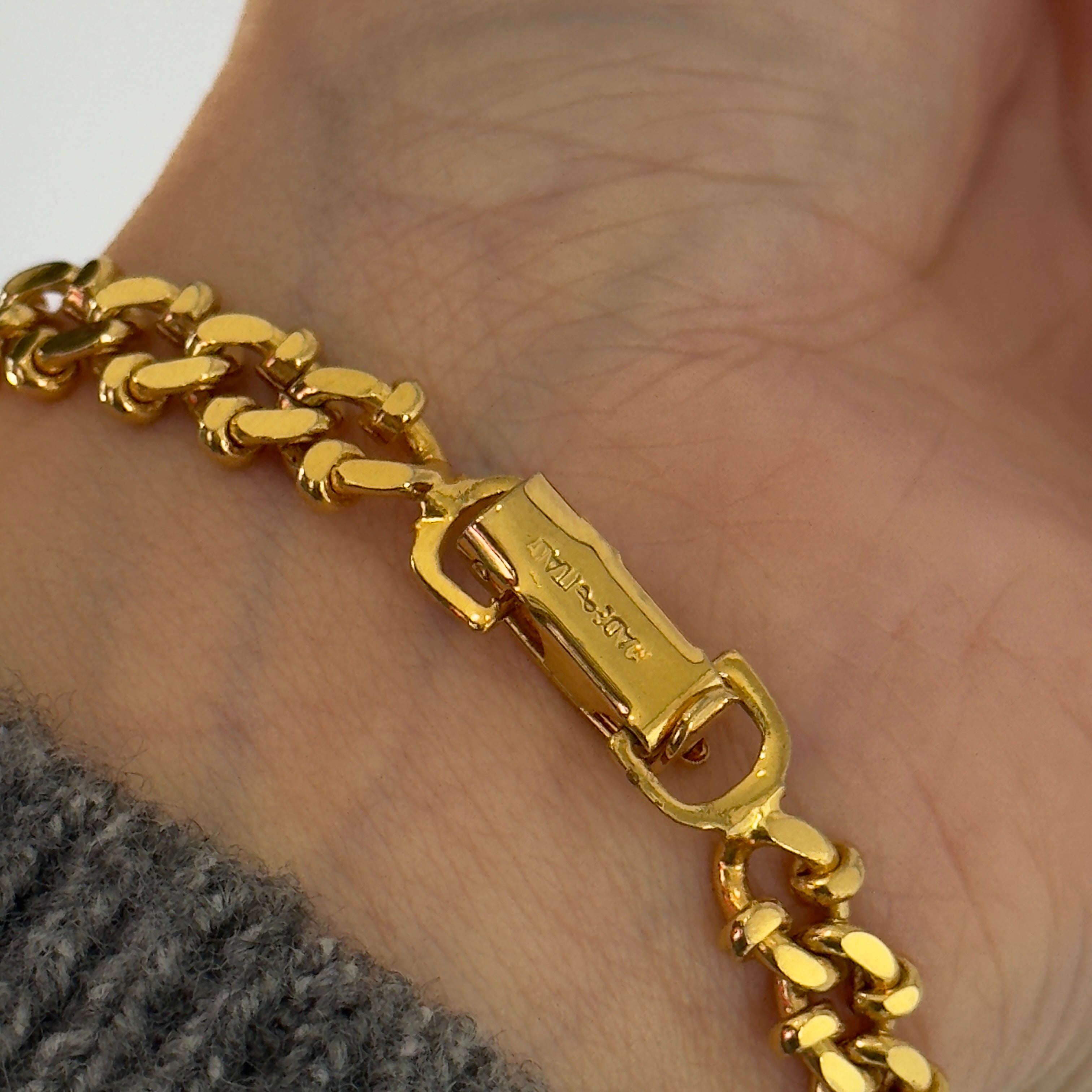 Celine Gold Tone Triomphe Bracelet - Queen May