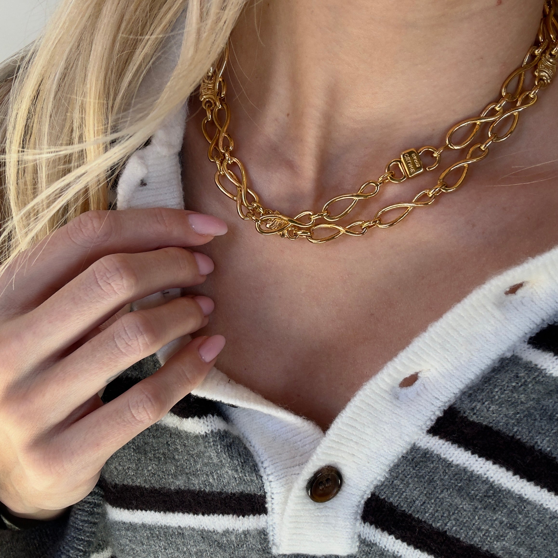 Celine Triomphe Infinity Necklace - Queen May