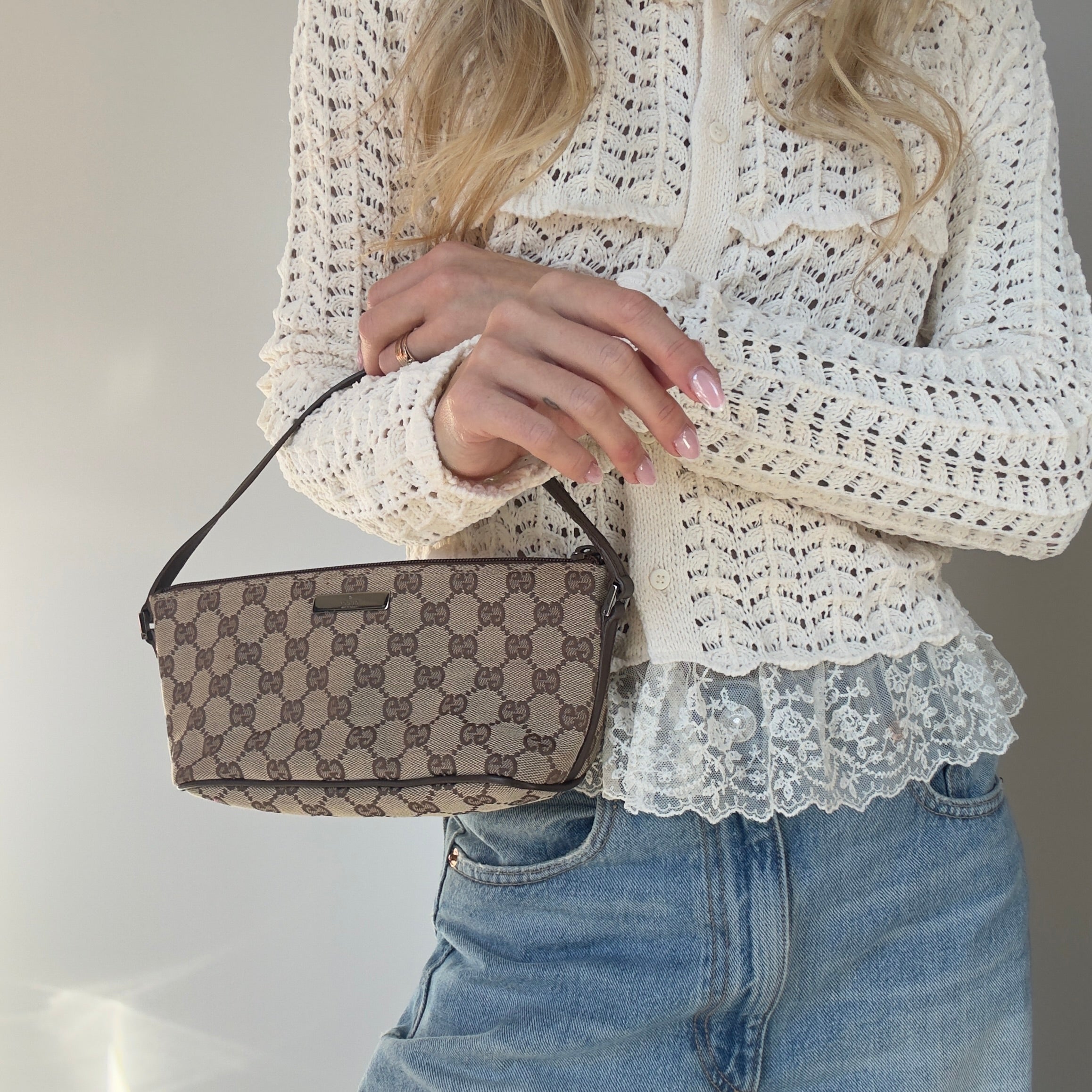 Gucci Canvas Boat Pochette