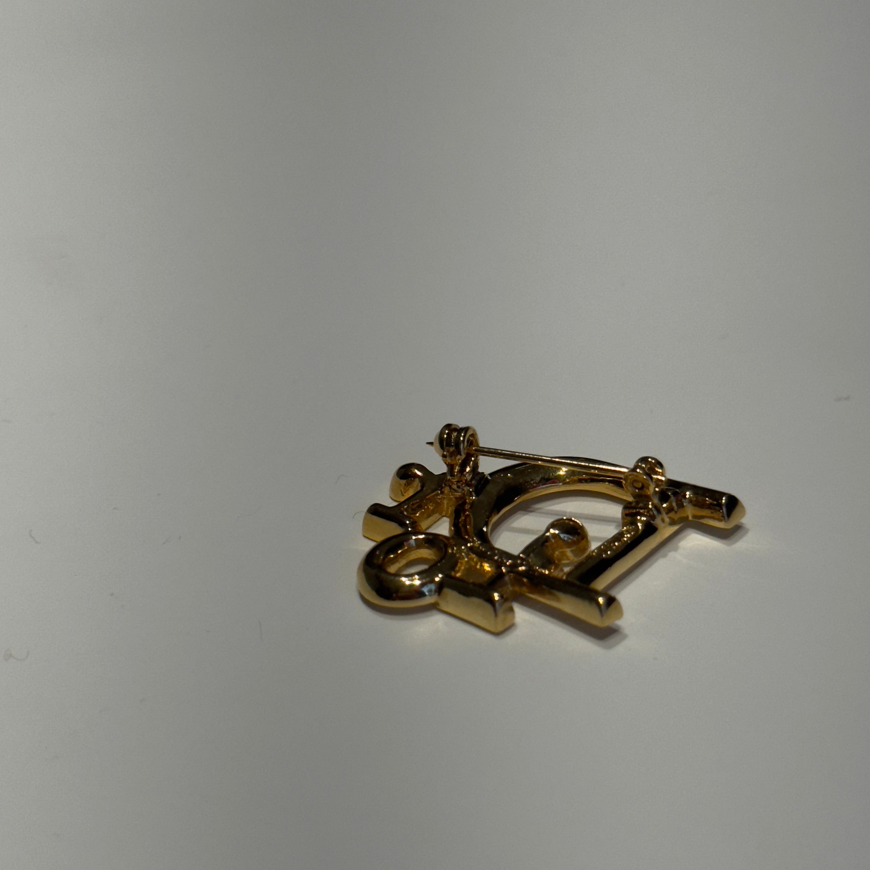 Christian Dior Rhinestone Brooch - Queen May