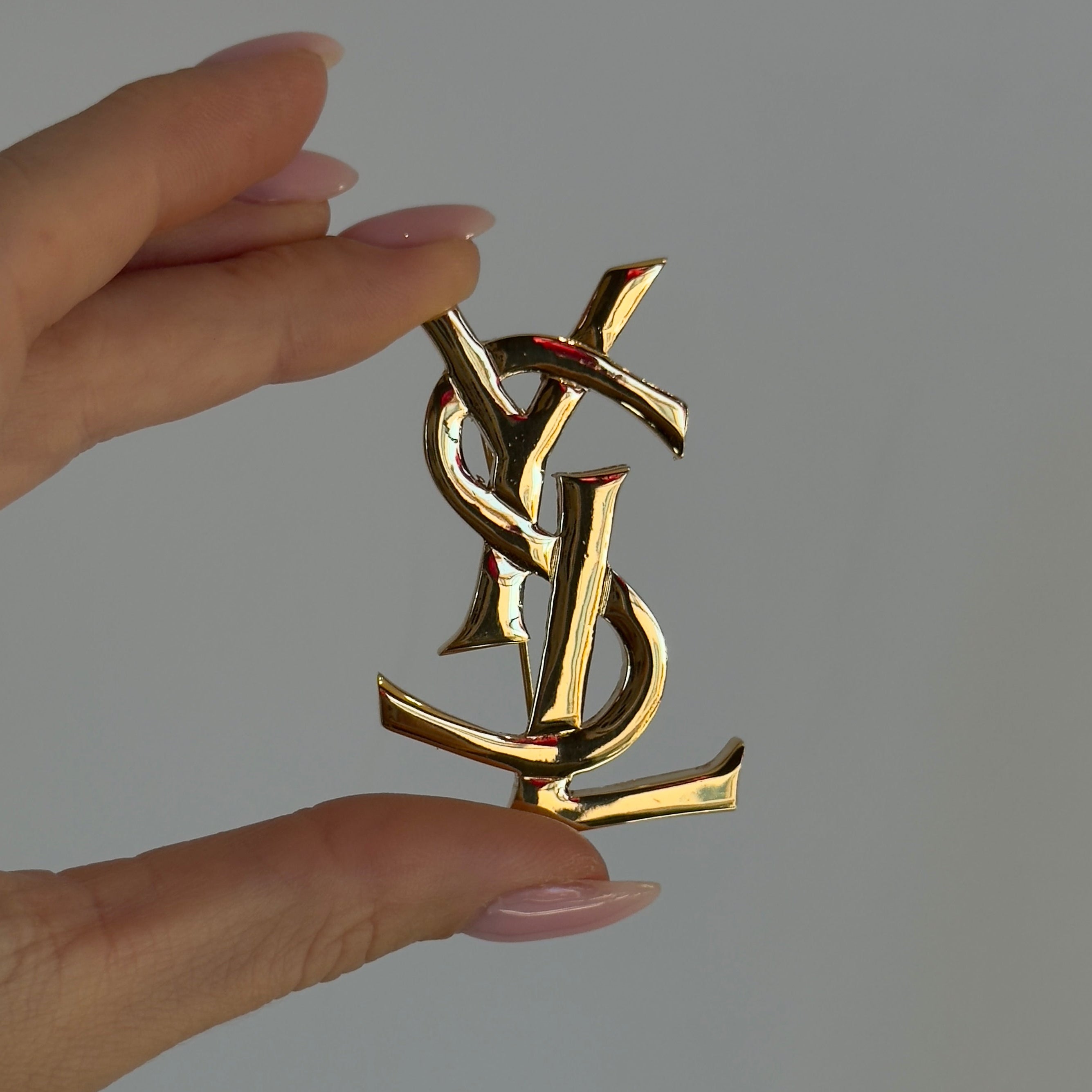 Saint Laurent YSL Smooth Brooch
