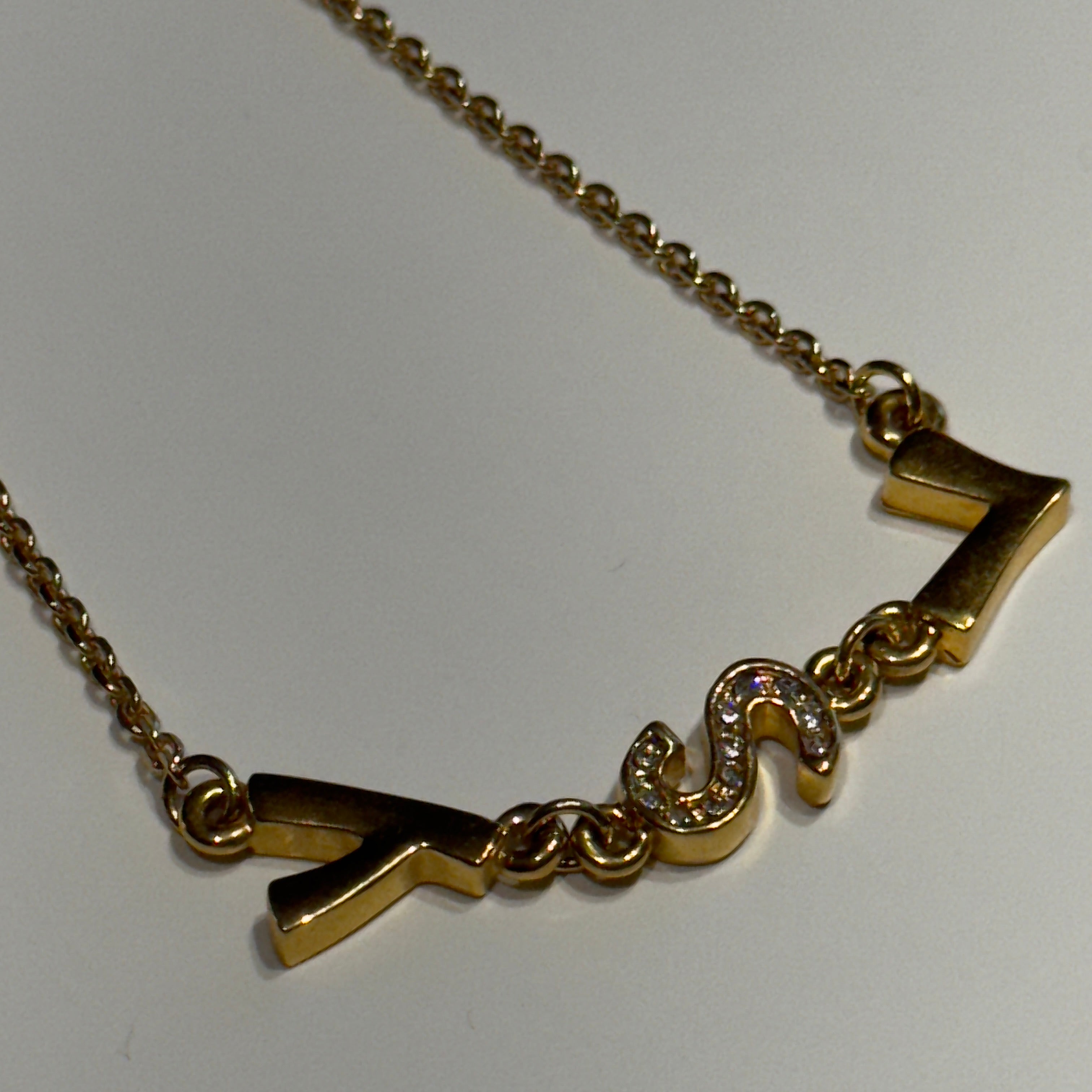 Saint Laurent YSL Logo Pendant Necklace