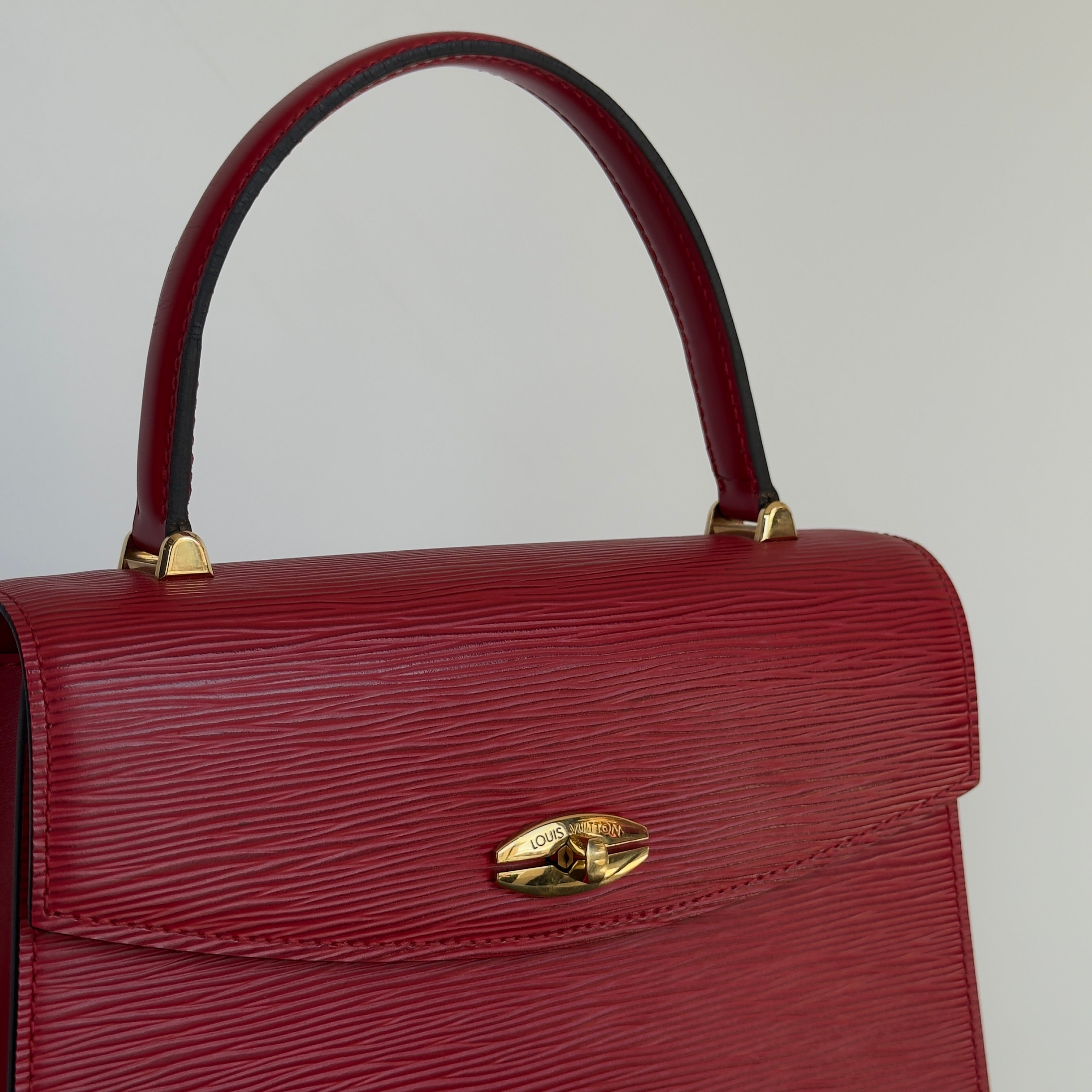 Louis Vuitton Red Epi Leather Malesherbes Top Handle - Queen May