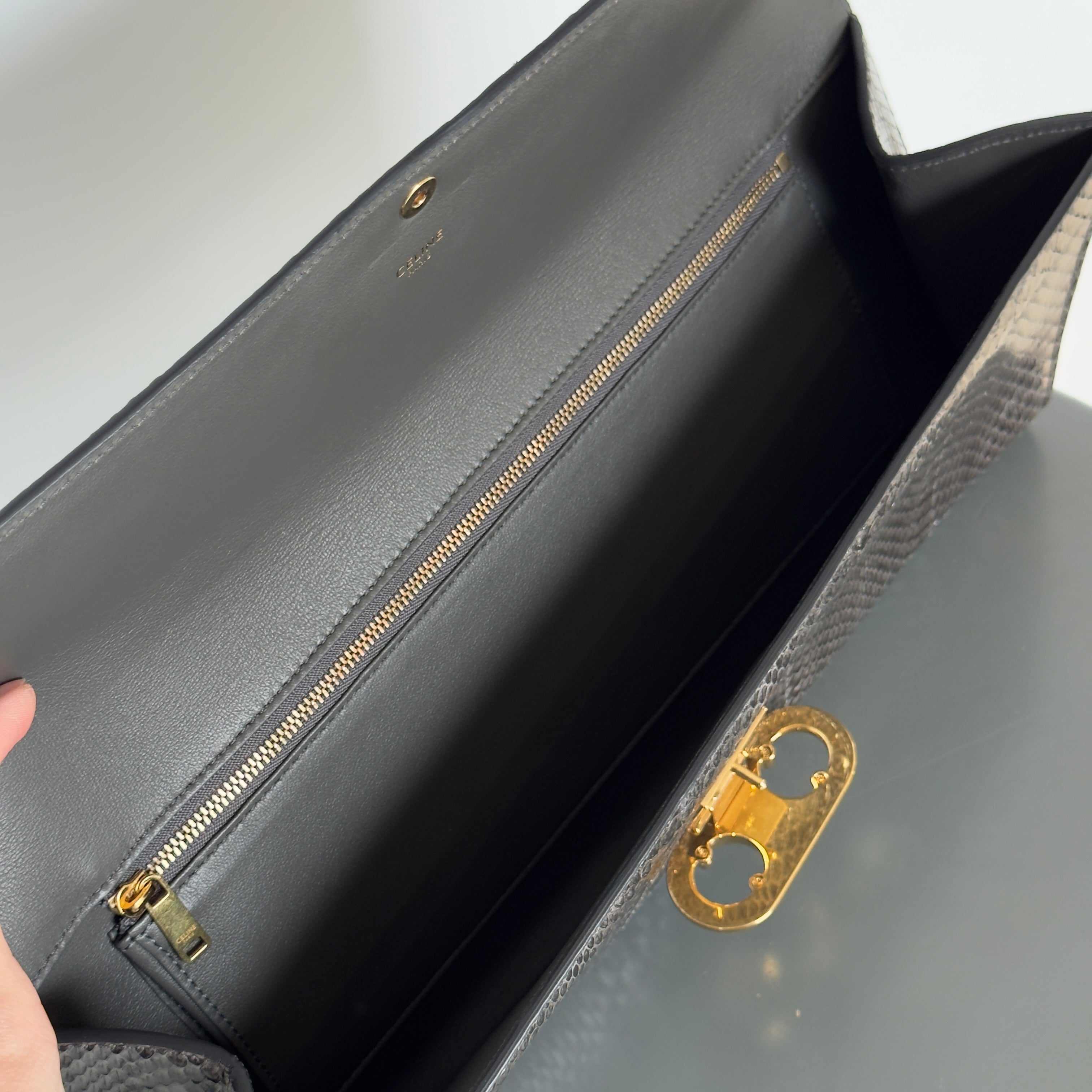 Celine Maillon Python Clutch - Queen May