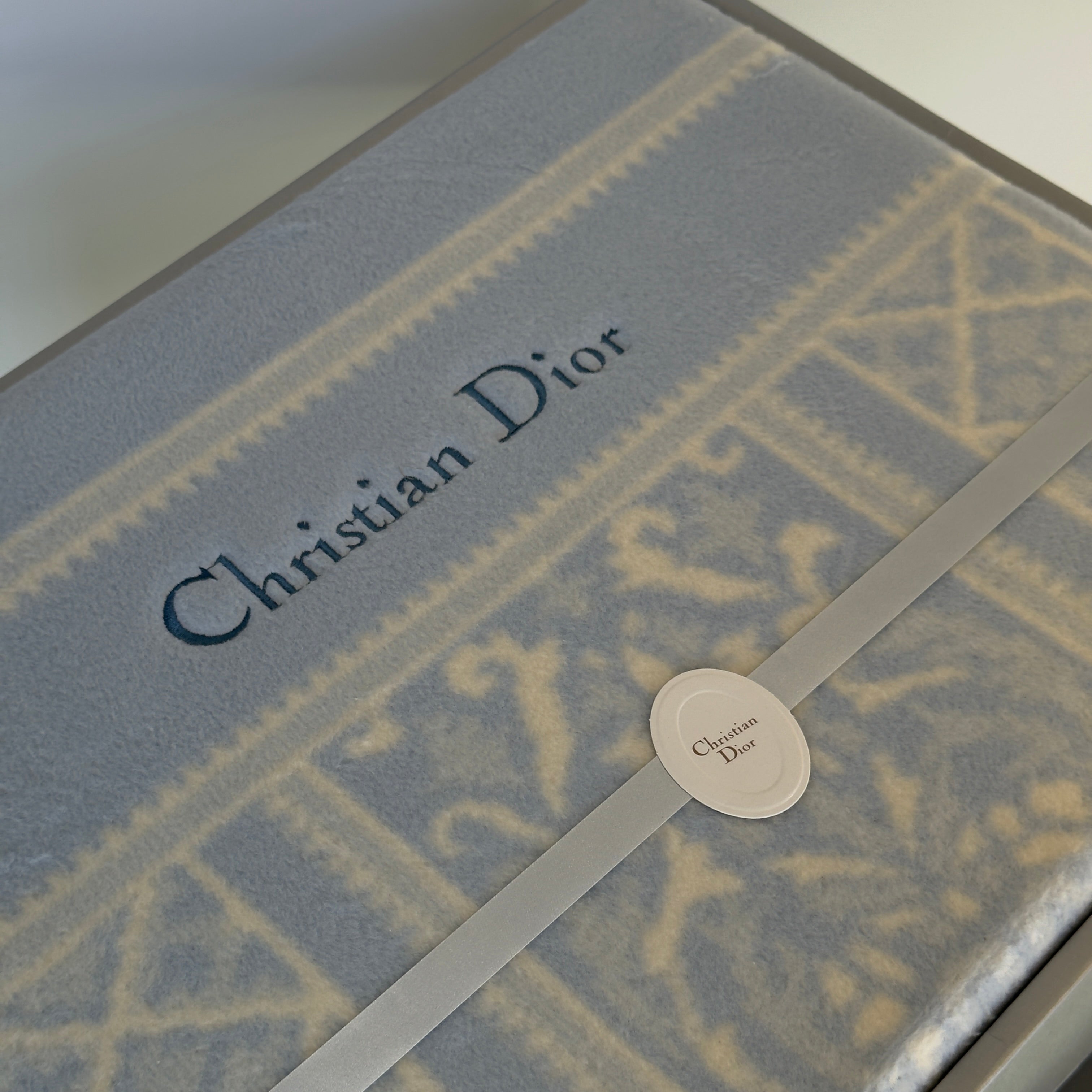 Christian Dior Blanket Blue Vintage Deadstock - Queen May