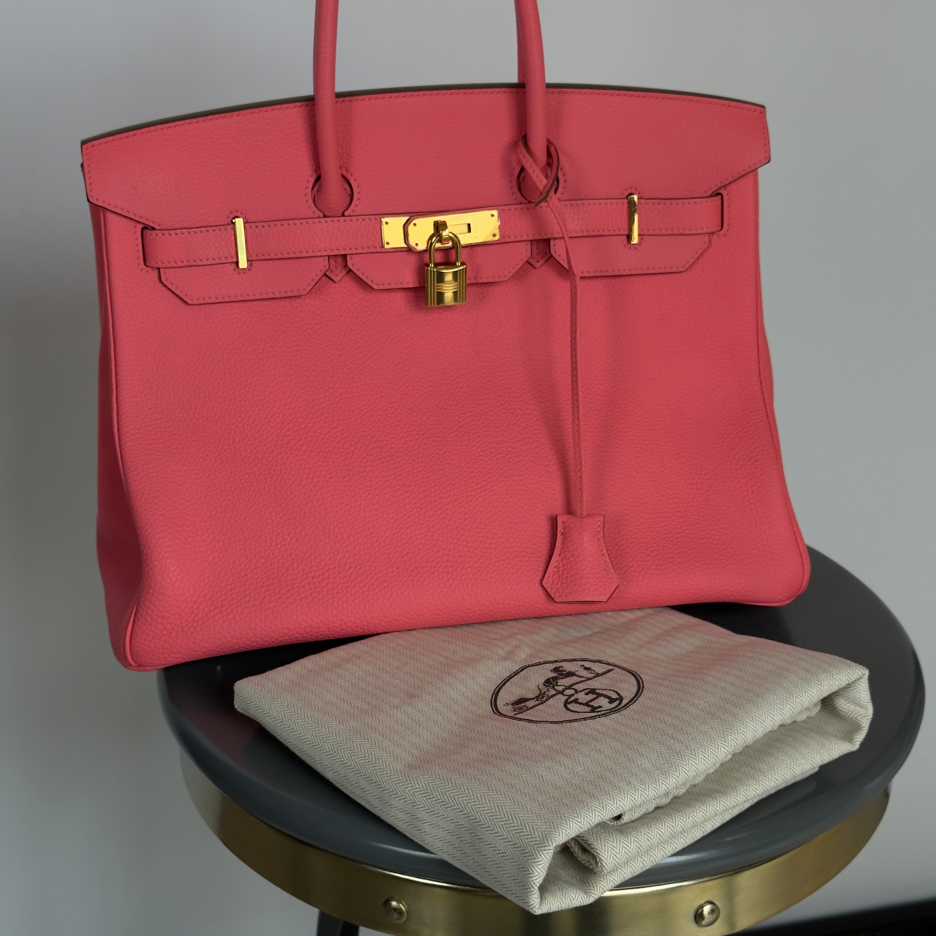 Hermes Birkin 35 Togo Rose Azalee Leather - Queen May