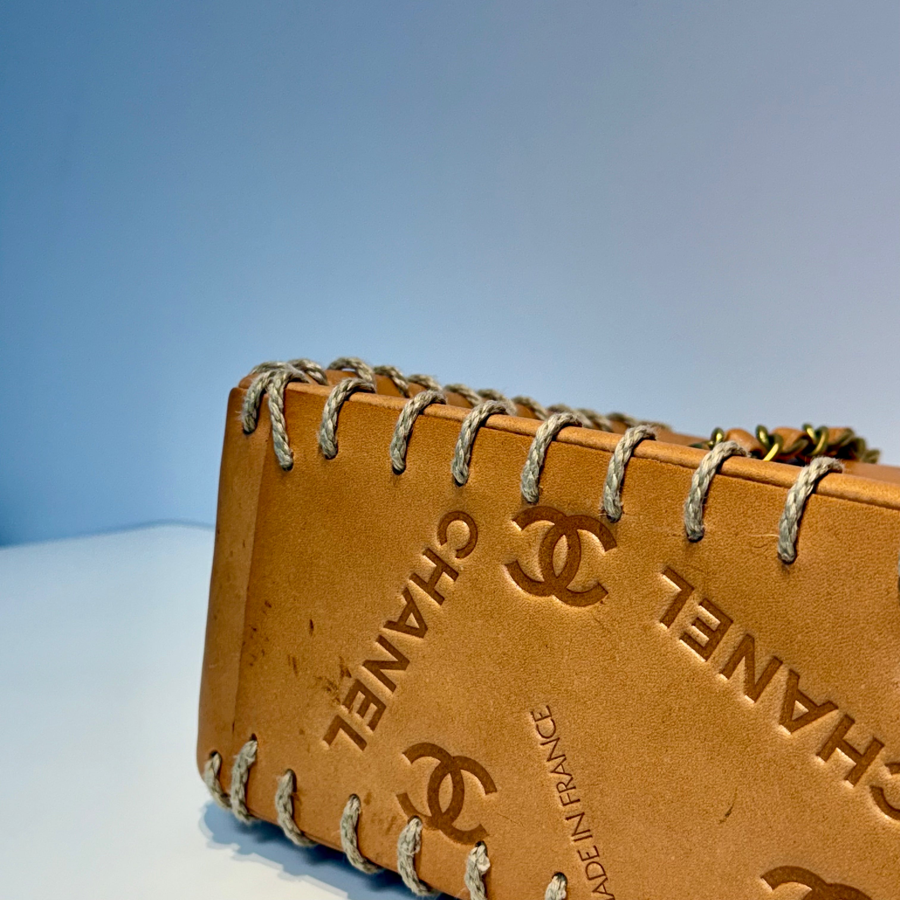 Rare Vintage Chanel CC Logo Whipstitch Flap Bag - Queen May