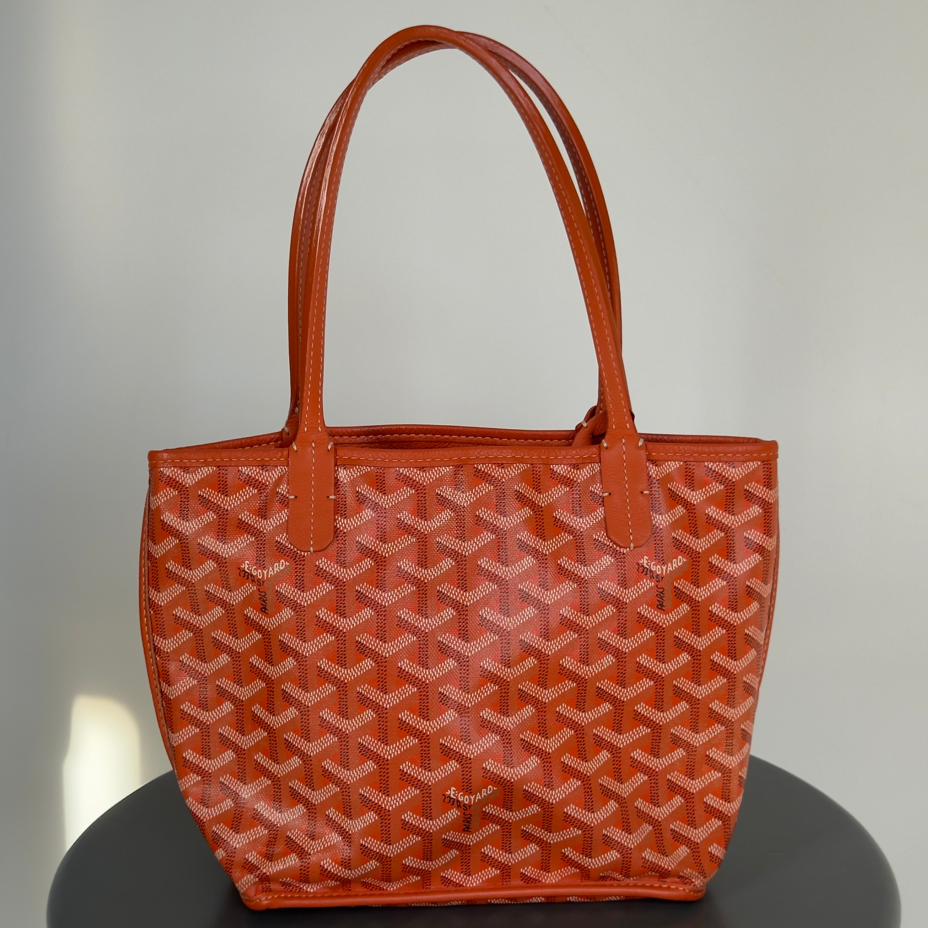 Goyard Mini Anjou Orange Tote - Queen May