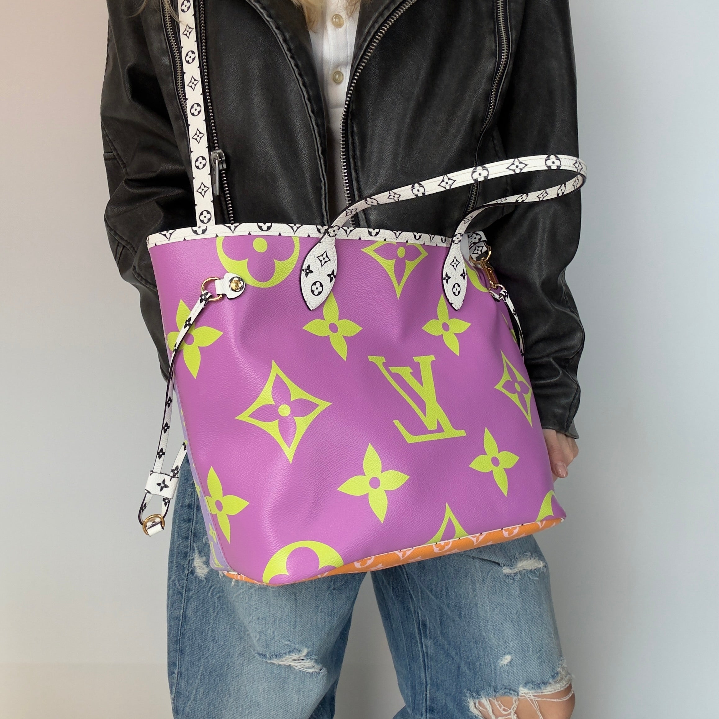 Louis Vuitton Neverfull NM Tote Limited Edition Colored Giant MM - Queen May