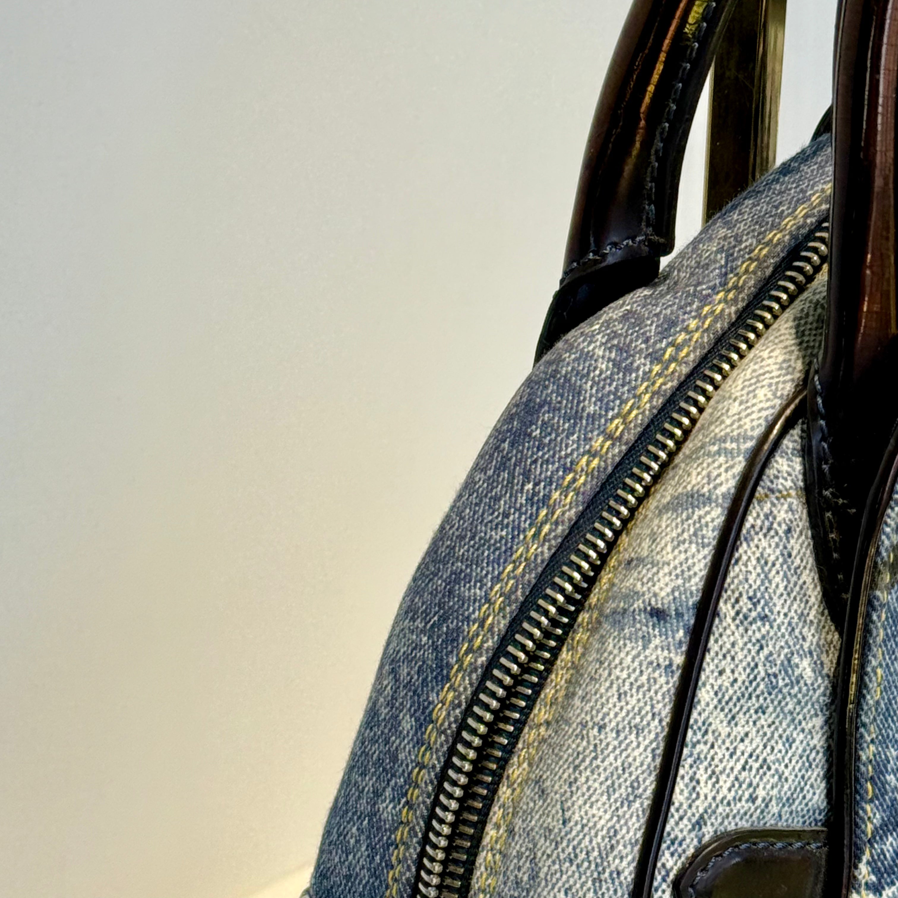 Christian Dior Denim Speedway Mini Saddle Bowler Blue - Queen May
