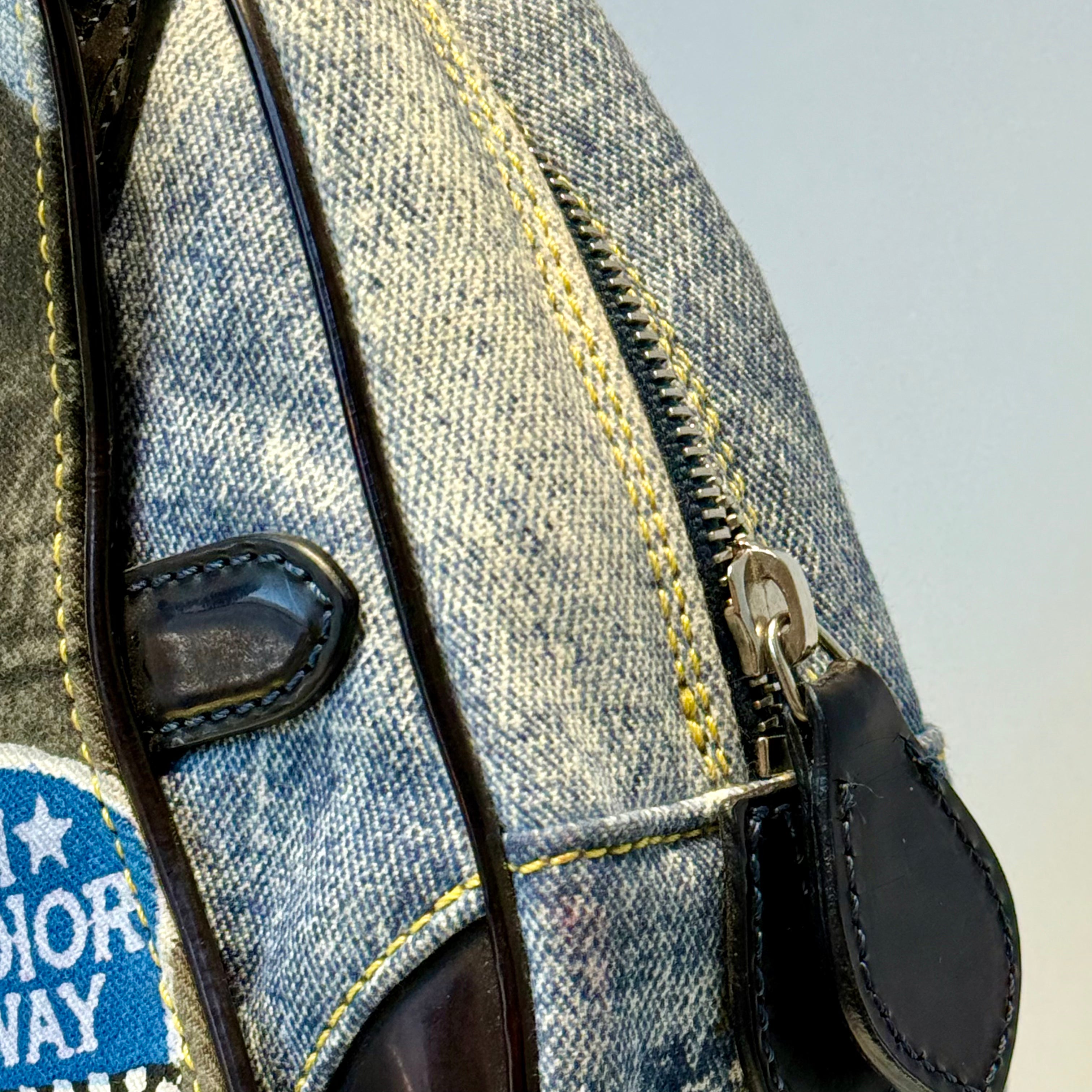 Christian Dior Denim Speedway Mini Saddle Bowler Blue - Queen May