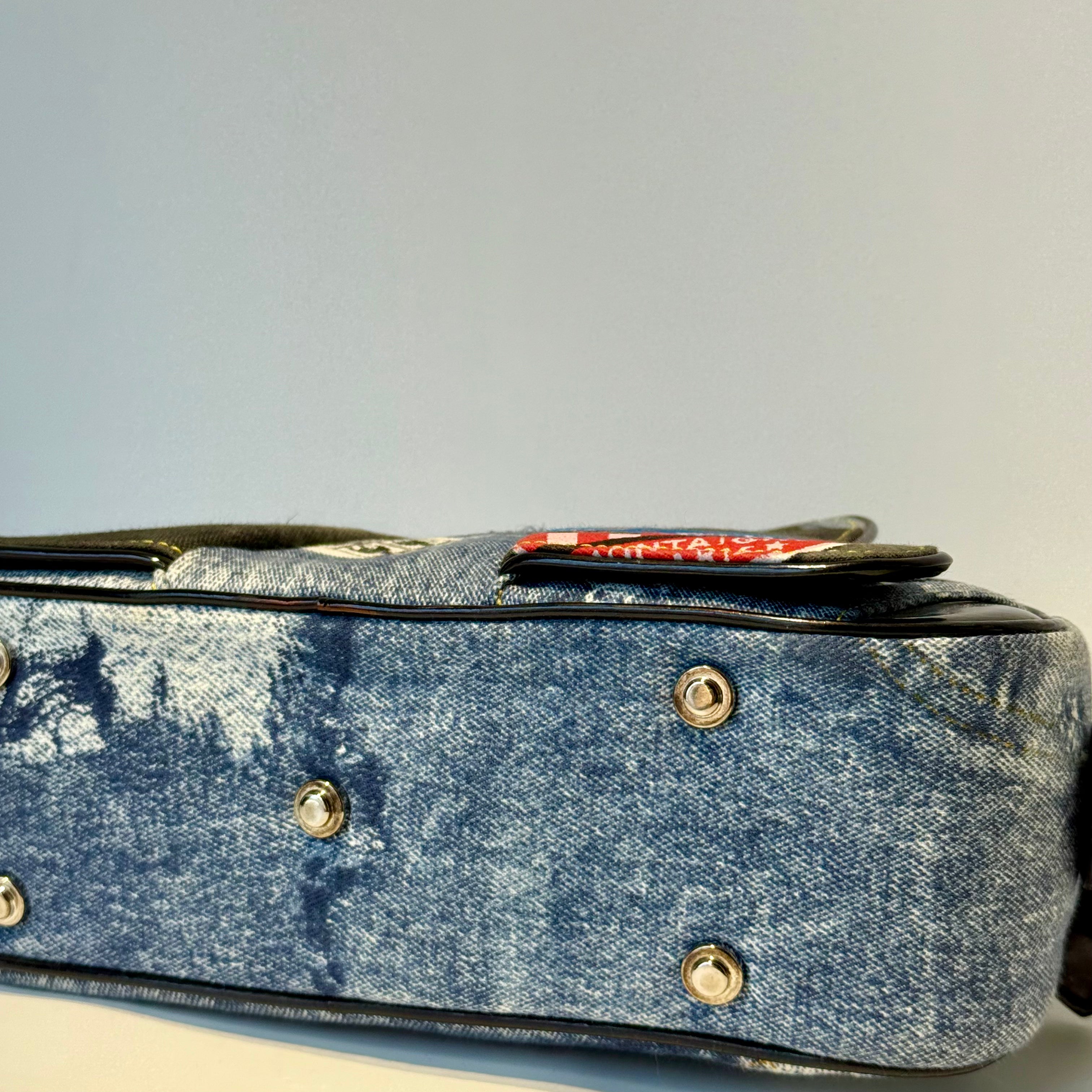 Christian Dior Denim Speedway Mini Saddle Bowler Blue - Queen May