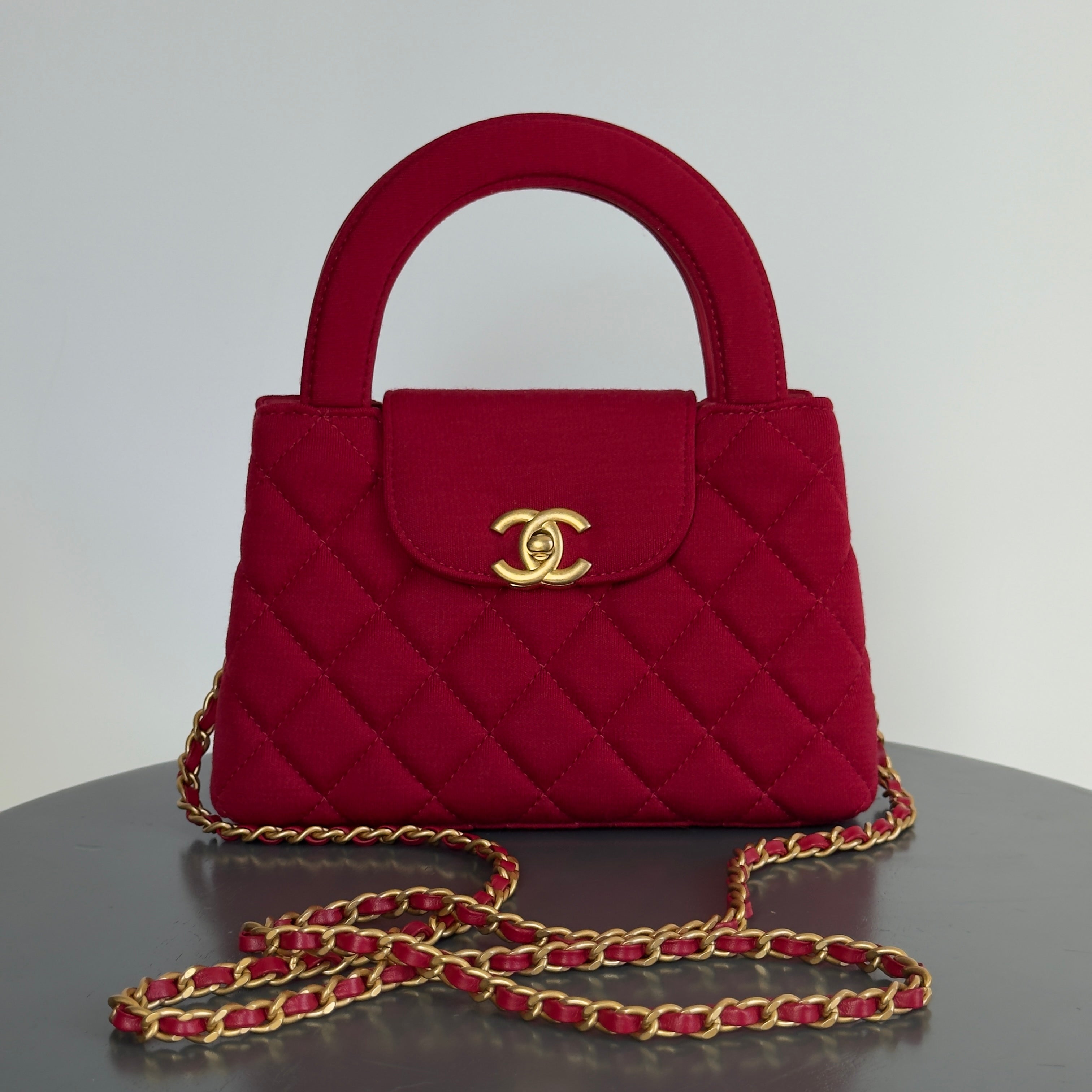 Chanel 2023 Red Jersey Nano Kelly - Queen May