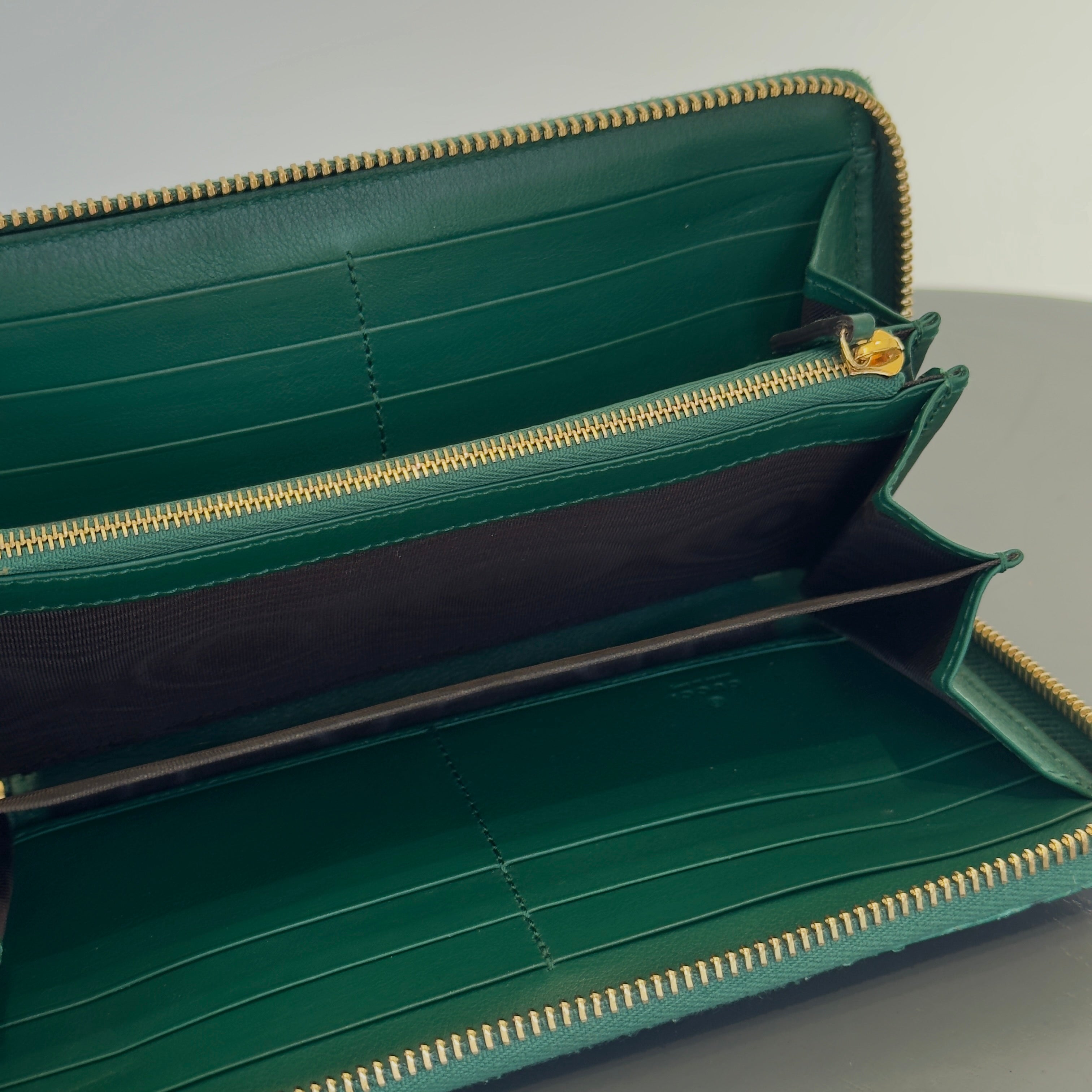 Gucci GG Marmont Green Python Wallet - Queen May