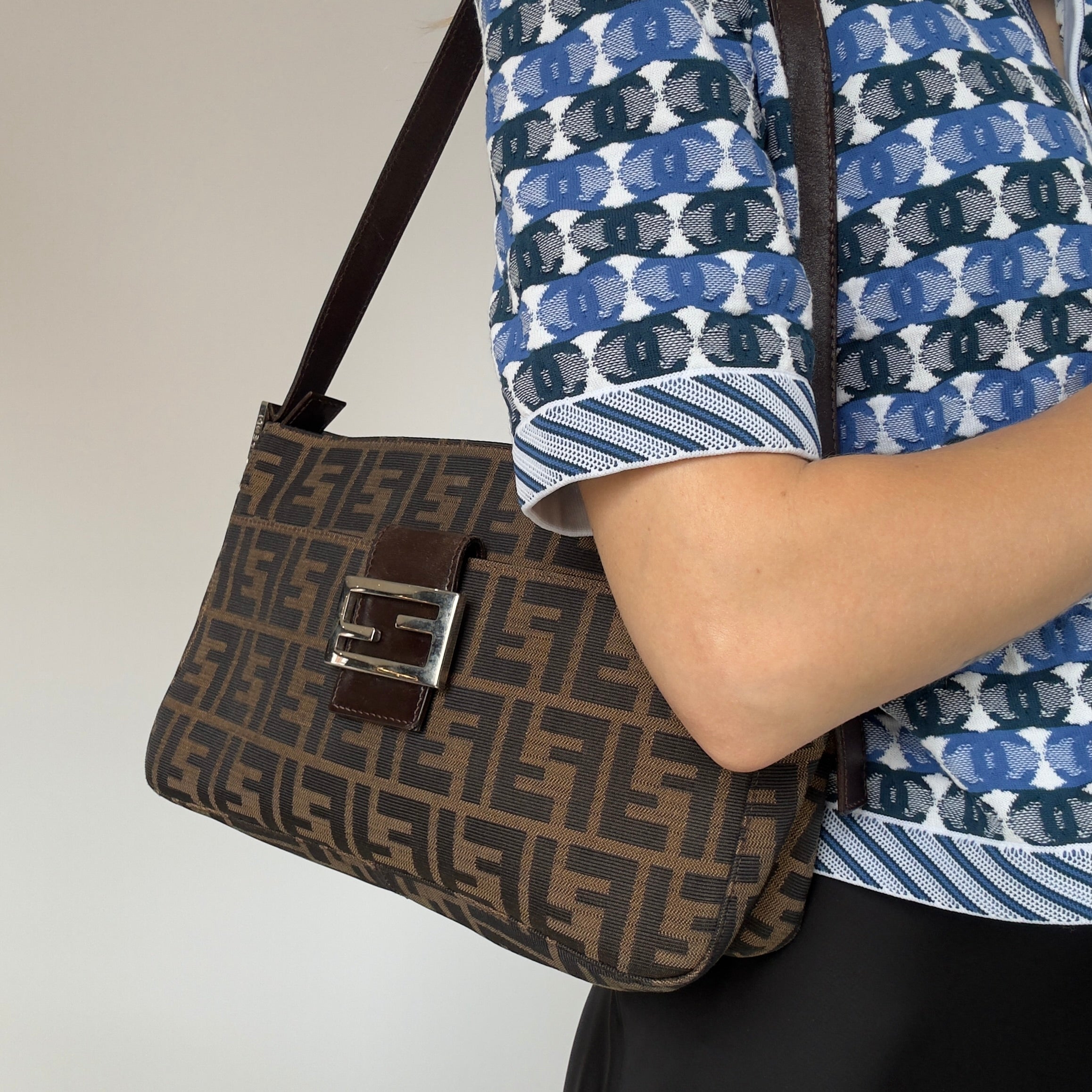 Fendi Zucca Shoulder Bag - Queen May