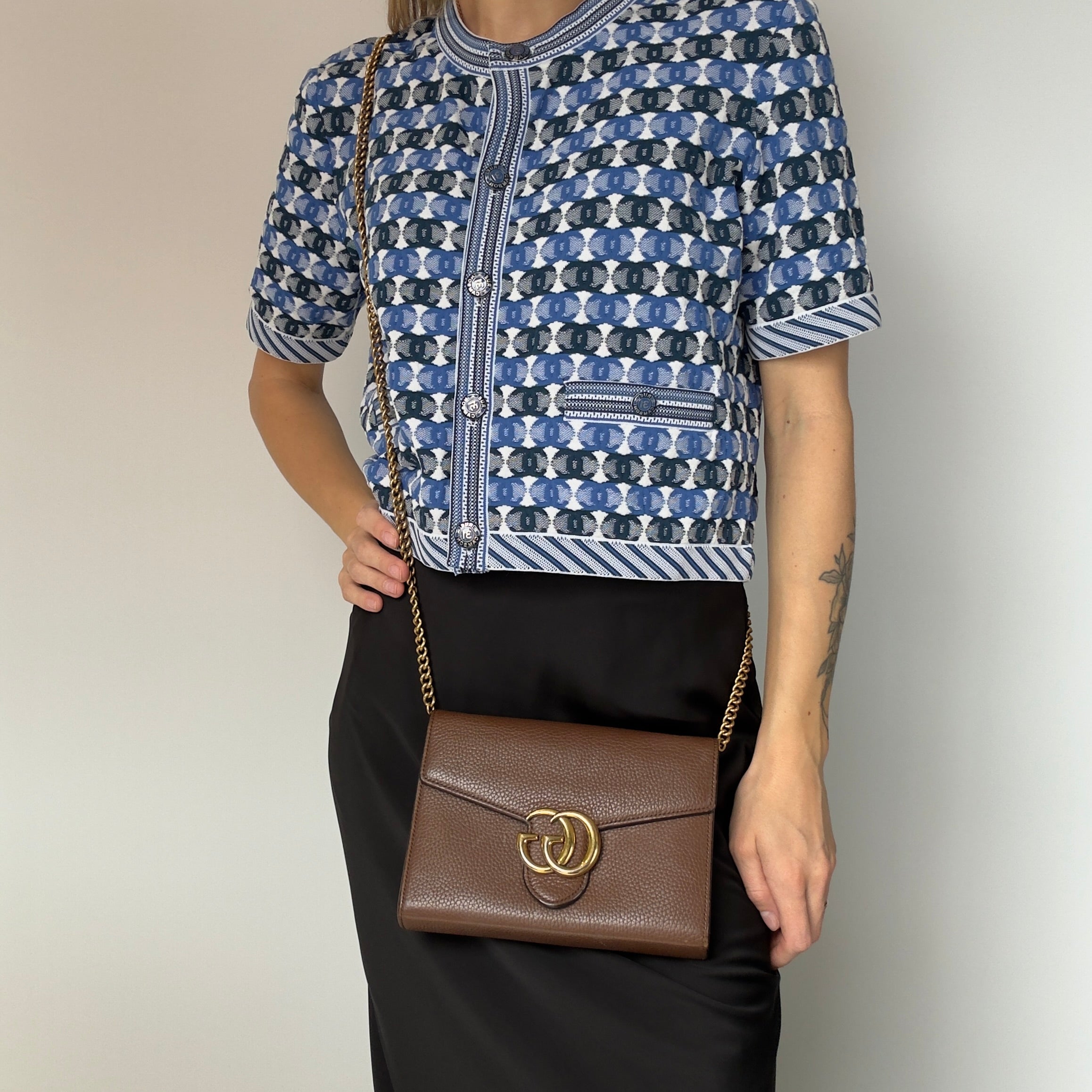 Gucci GG Marmont Chain Crossbody Wallet - Queen May