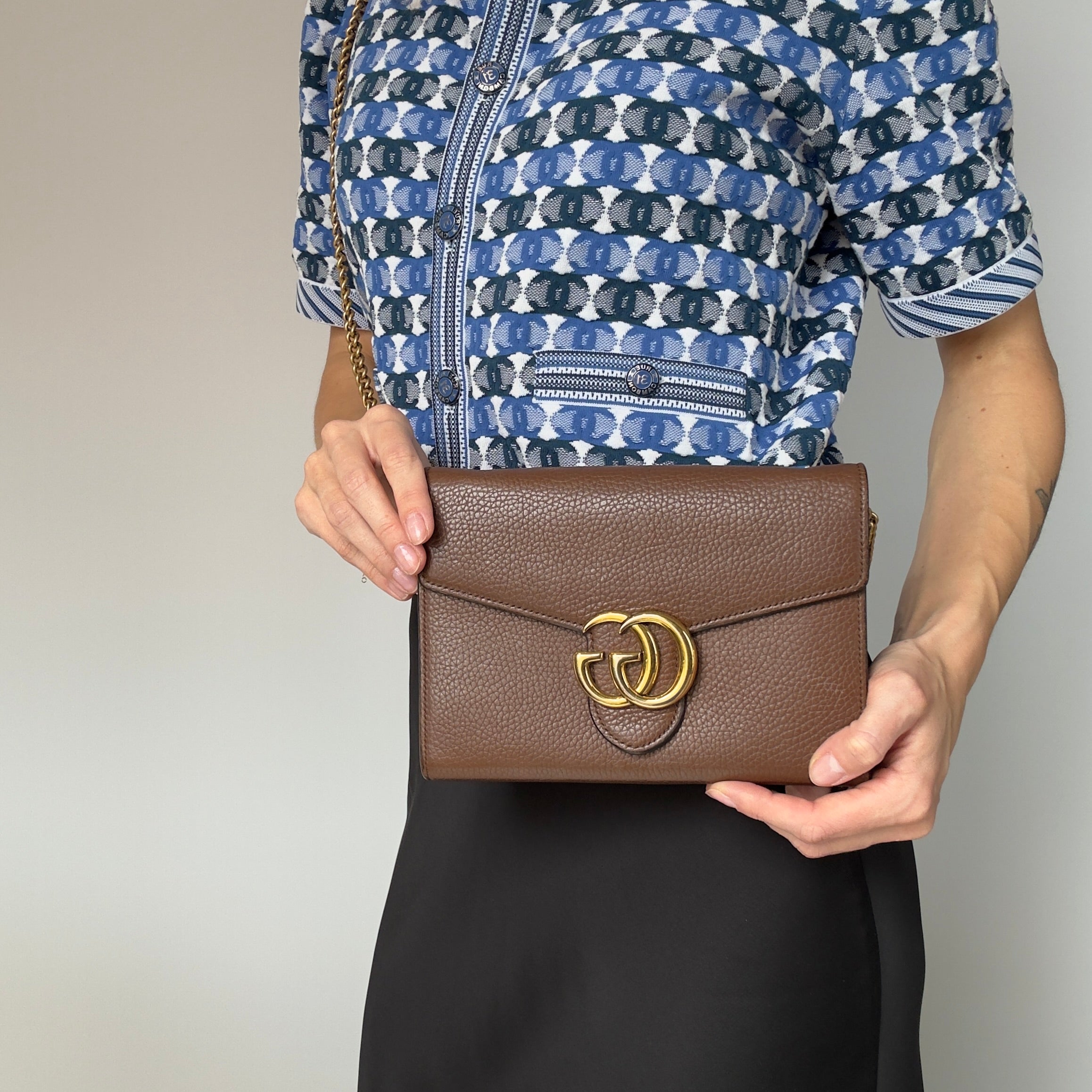Gucci GG Marmont Chain Crossbody Wallet - Queen May