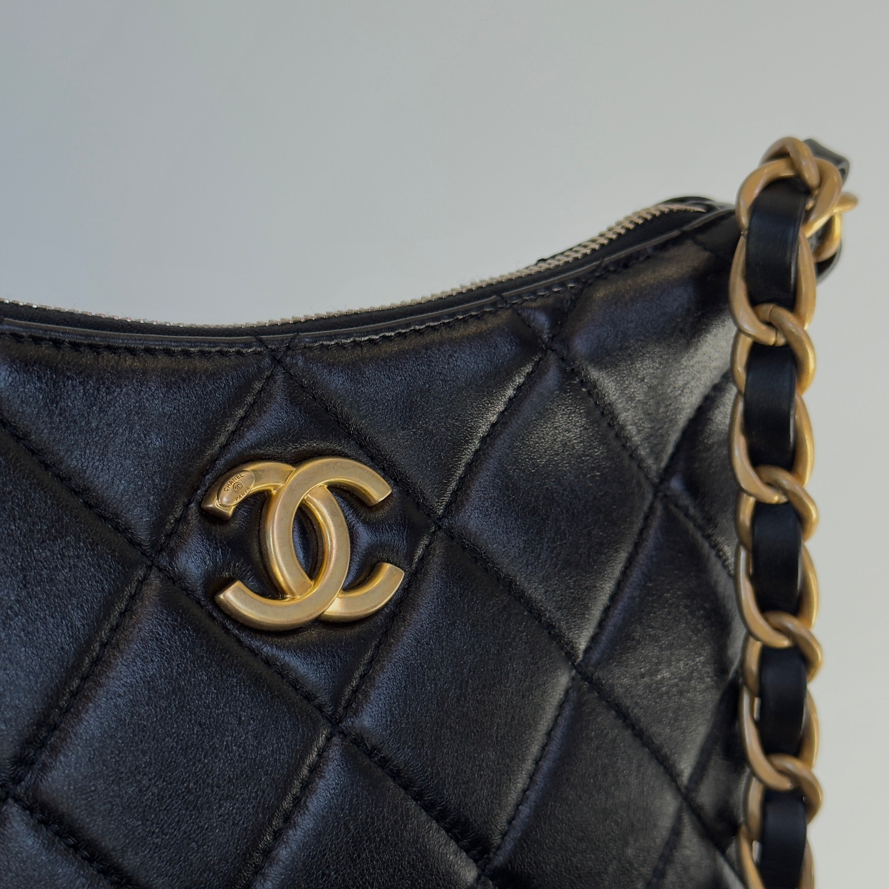 Chanel Quilted Lambskin Hobo With Adjustable Chain - Queen May