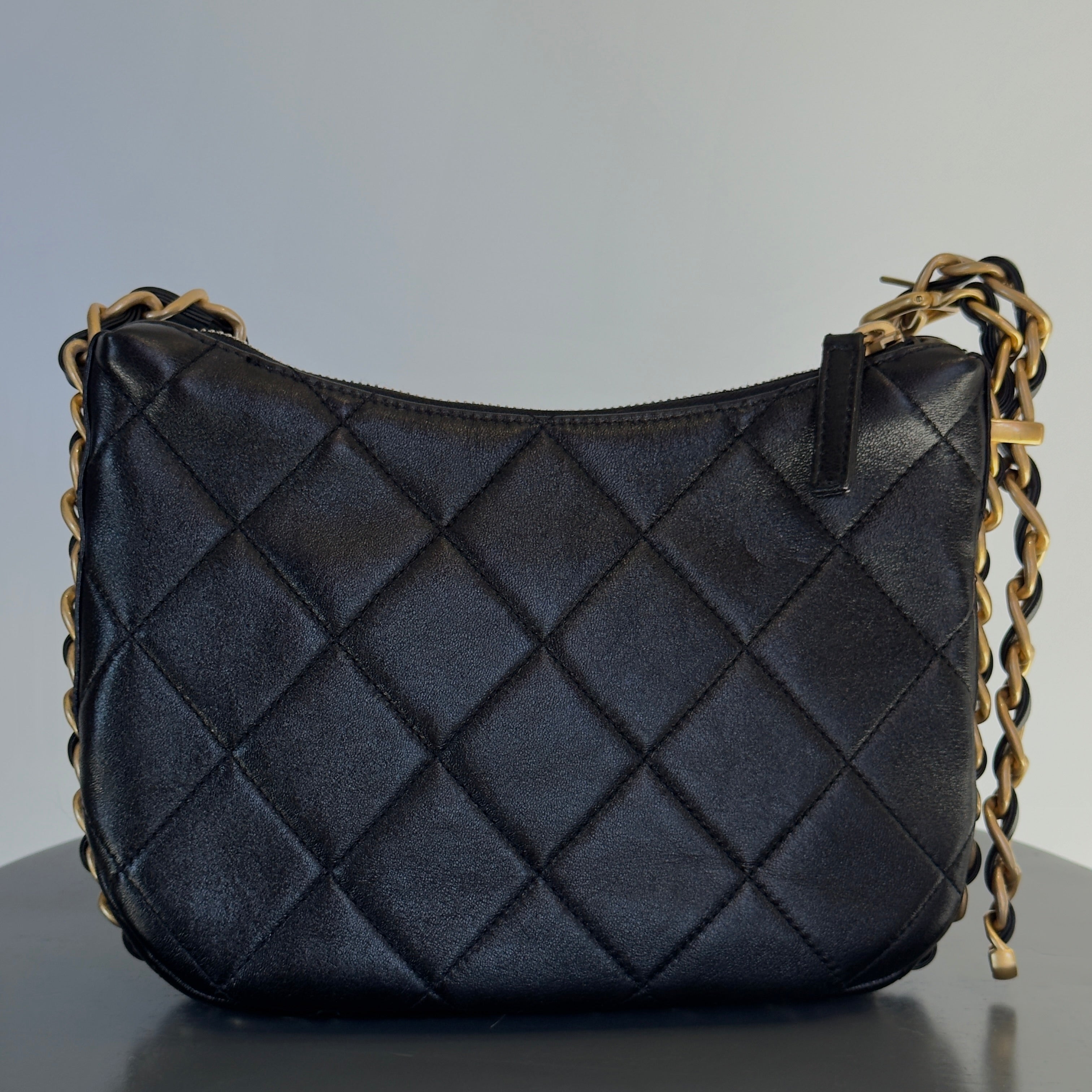 Chanel Quilted Lambskin Hobo With Adjustable Chain - Queen May