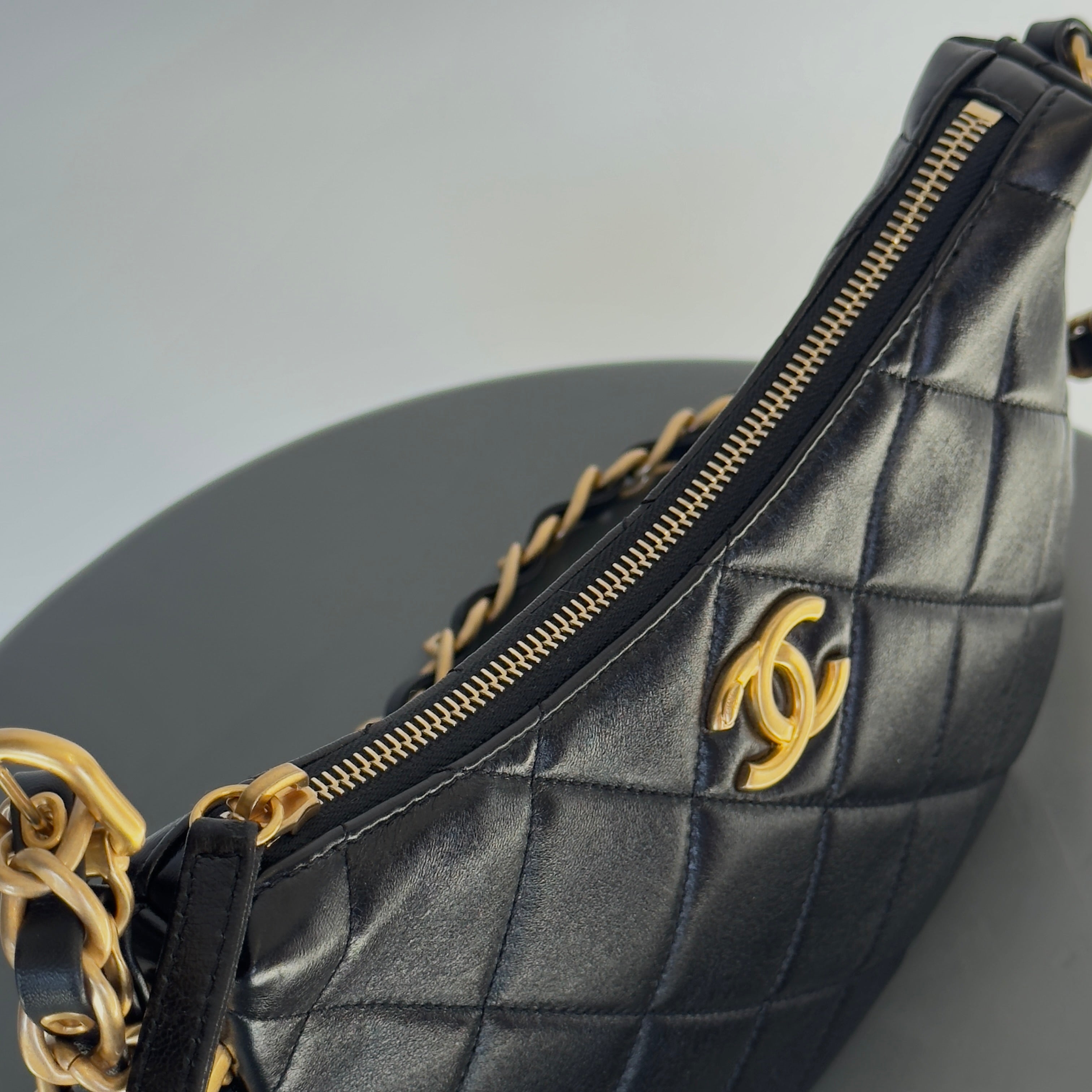 Chanel Quilted Lambskin Hobo With Adjustable Chain - Queen May