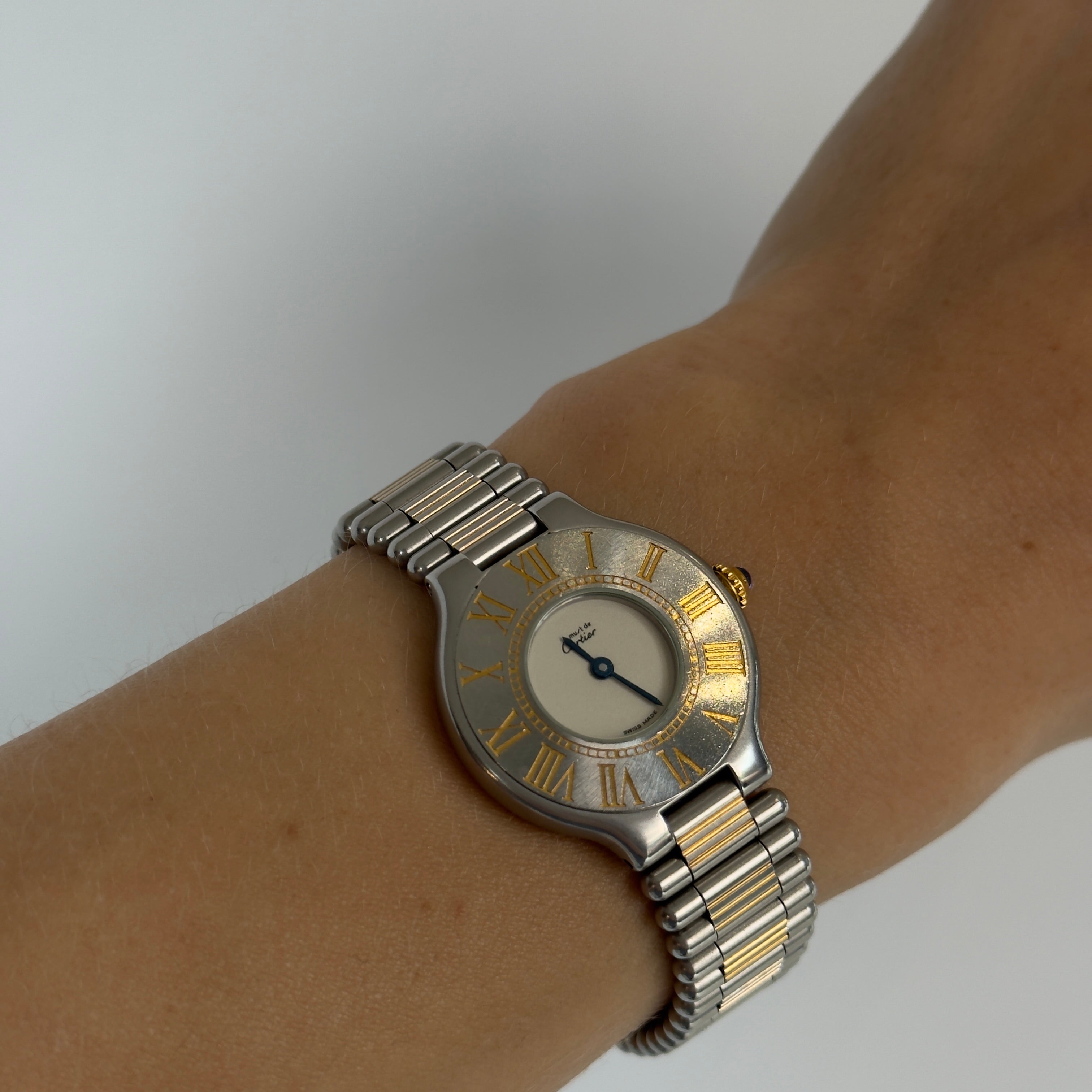 Cartier Must De 21 Stainless Steel 18K Analog Quartz Watch 31MM - Queen May