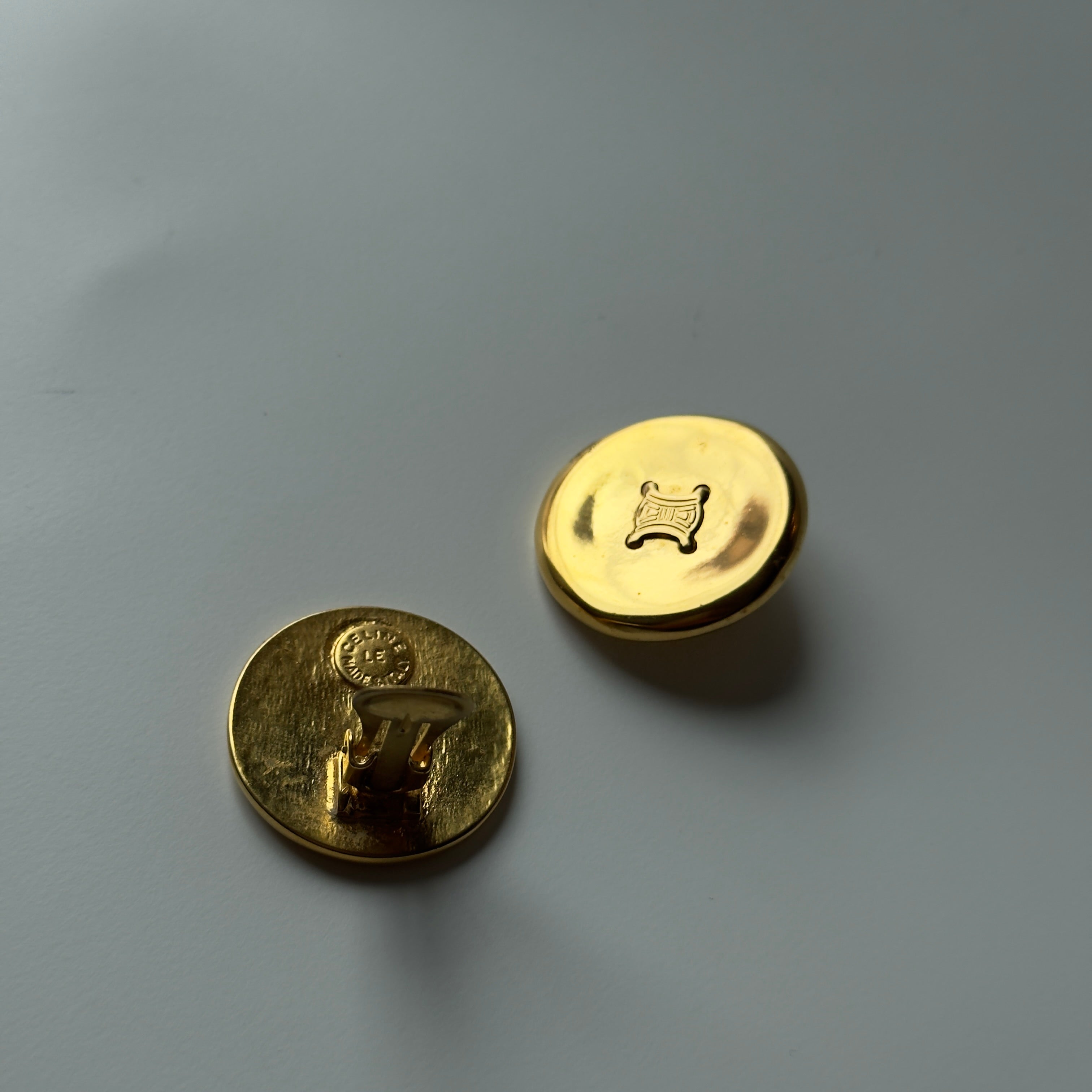 Vintage Celine Triomphe Earrings Clip On - Queen May