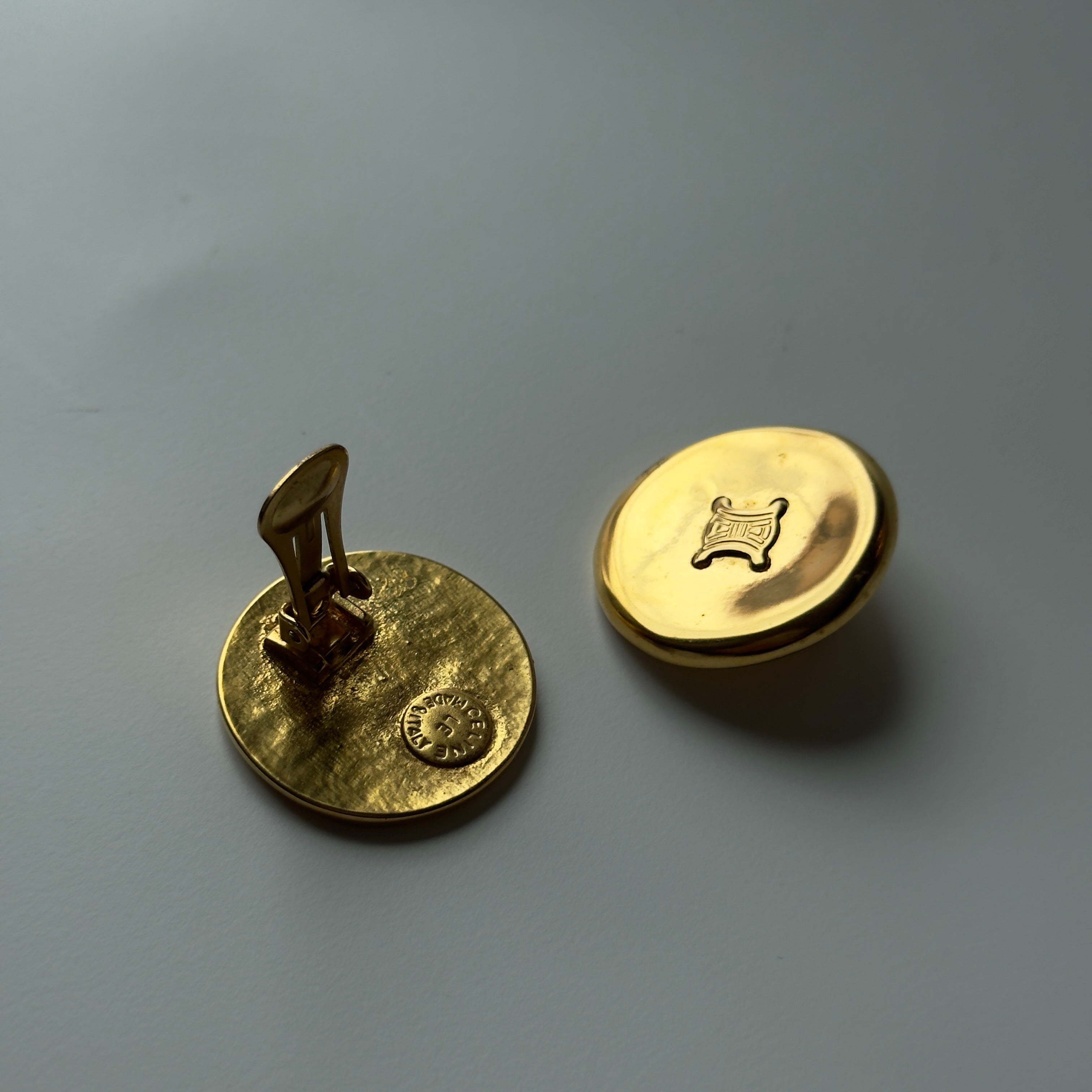 Vintage Celine Triomphe Earrings Clip On - Queen May