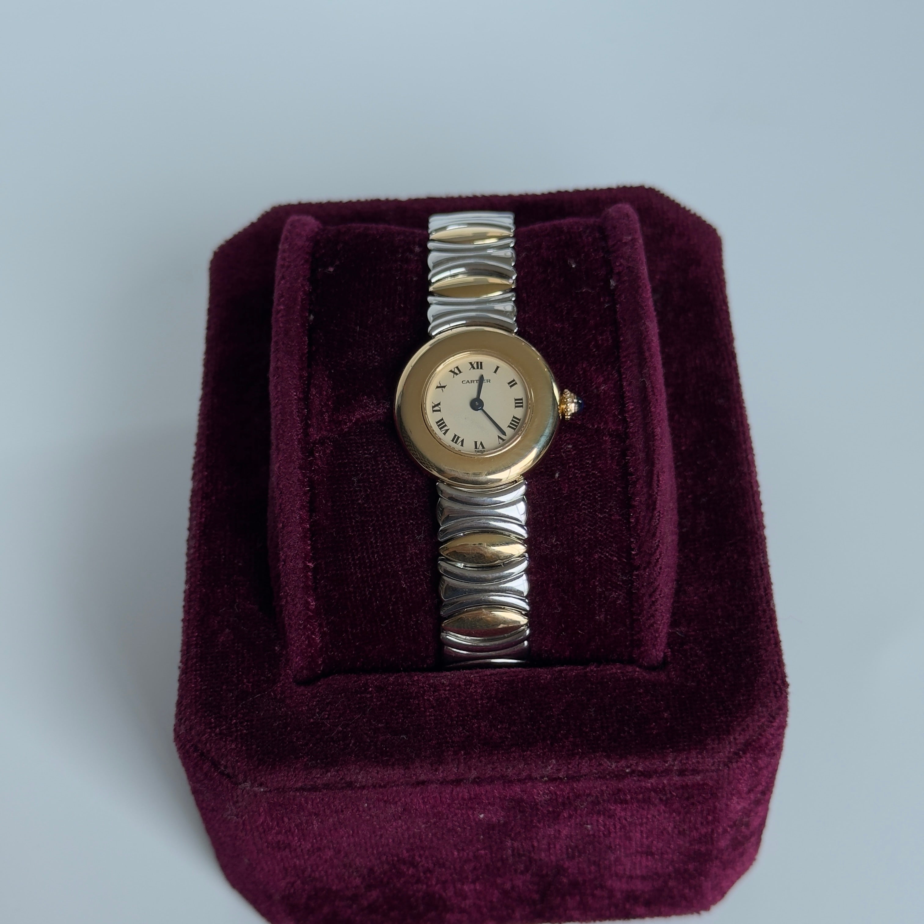 Cartier Colisee Baignoire Stainless Steel 18K Yellow Gold 24MM Quartz Movement Reference 8057908C - Queen May
