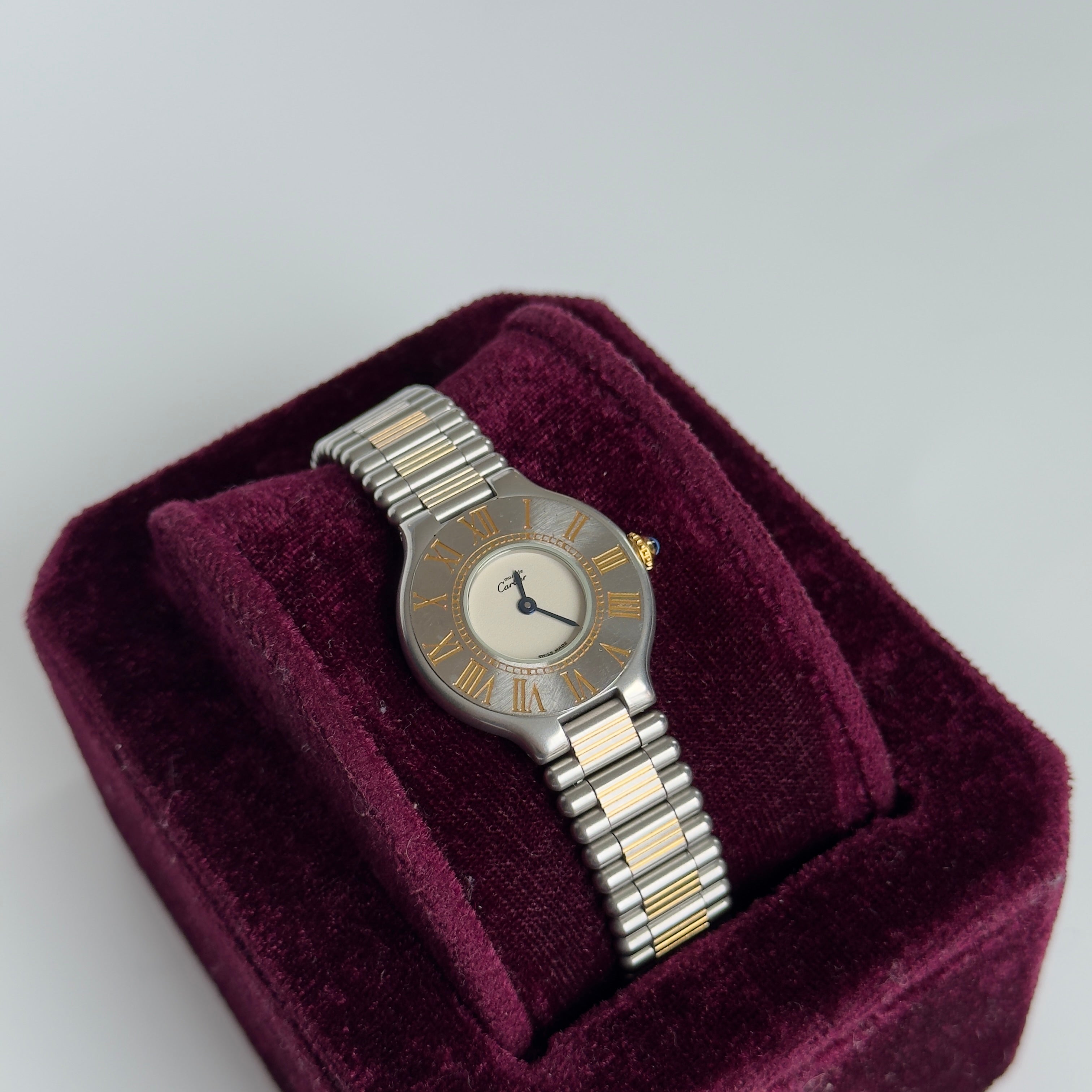 Cartier Must De 21 Stainless Steel 18K Analog Quartz Watch 31MM - Queen May