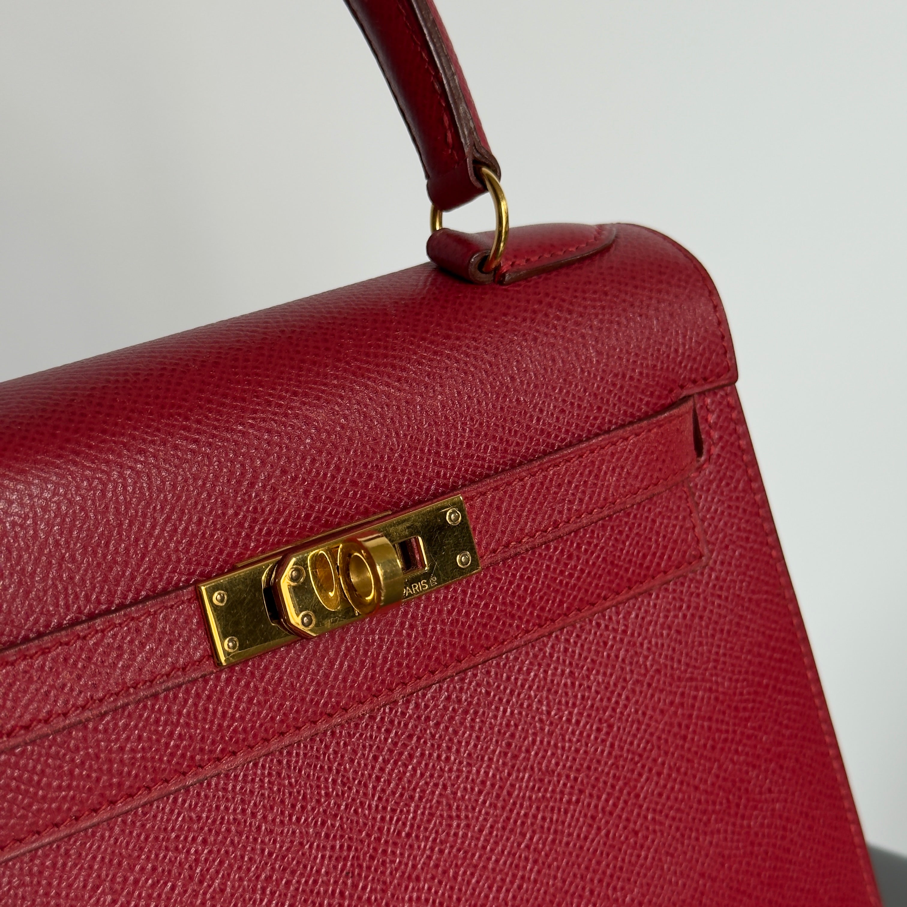 Ultra Rare Hermes Mini Kelly Courcheval Rouge Vif 20 - Queen May