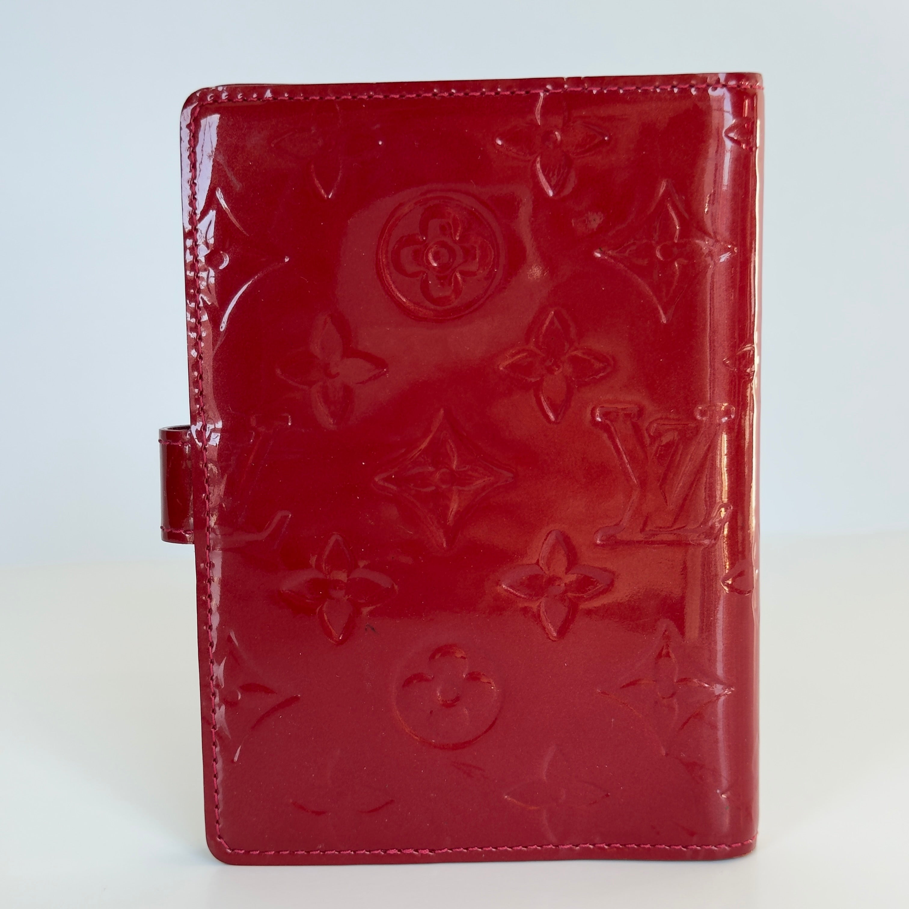 Louis Vuitton Red Vernis Leather Agenda Cover - Queen May