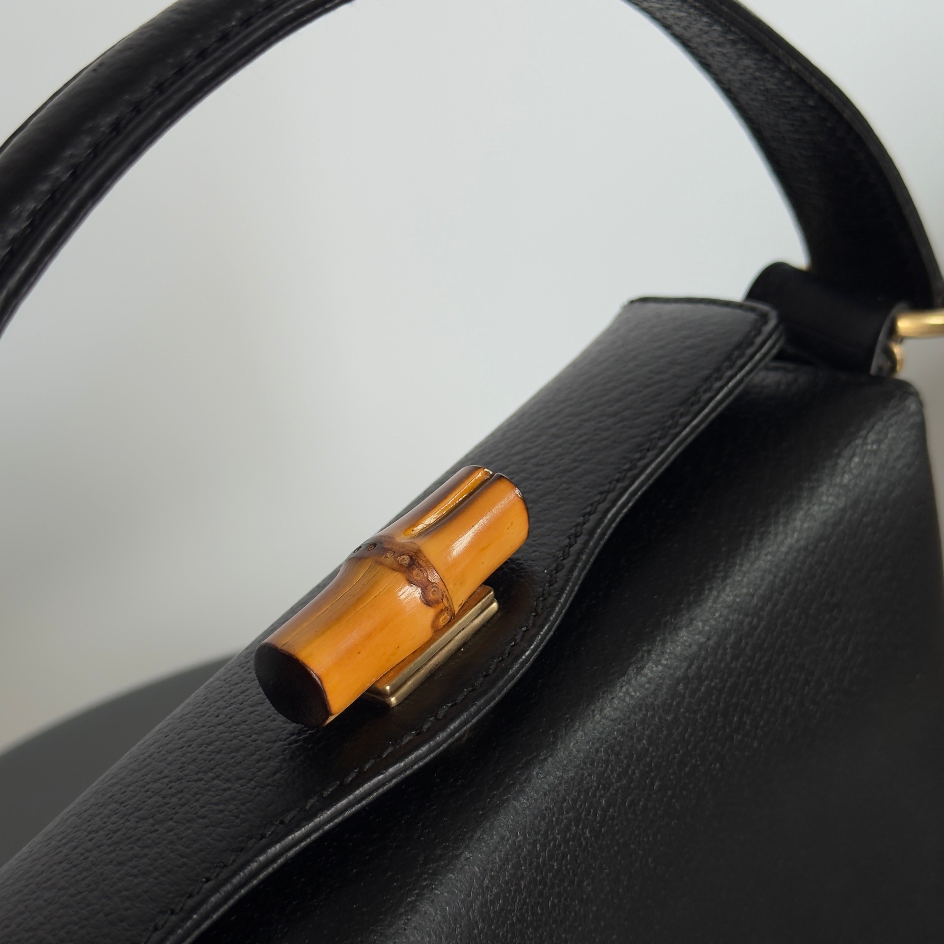 Vintage 1990s Gucci Top Handle with Bamboo Clasp - Queen May