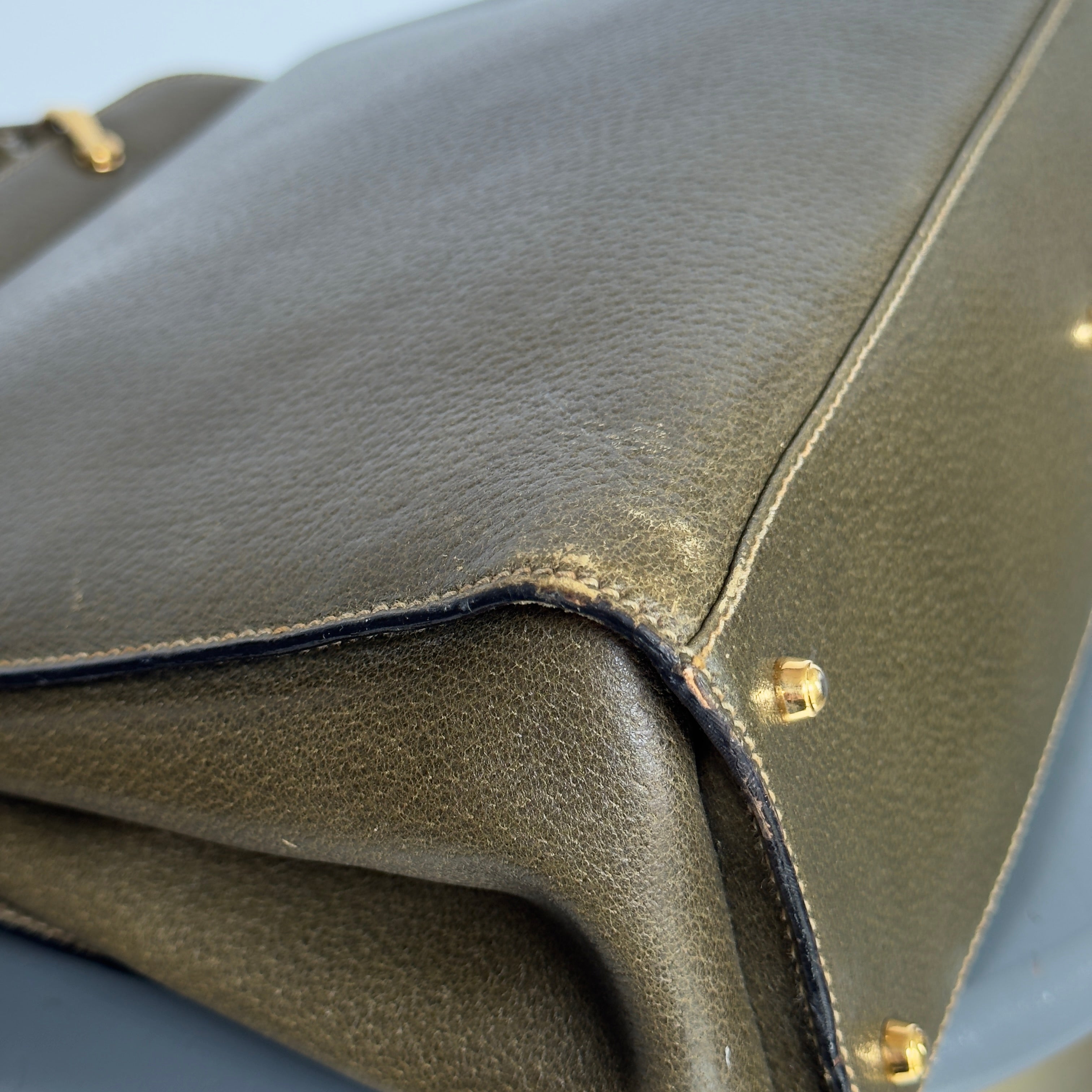 Gucci Vintage Leather Top Handle Bag - Queen May