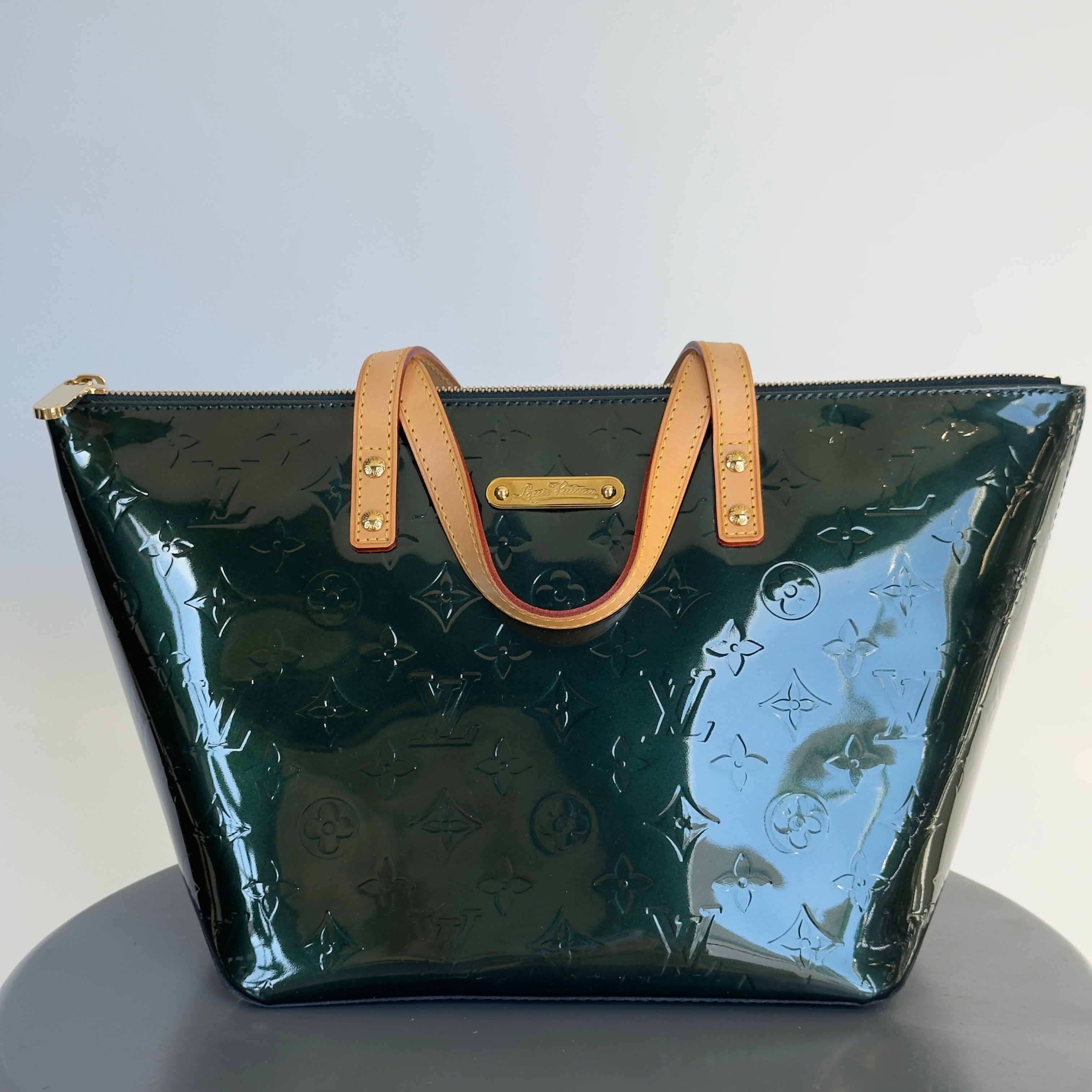Louis Vuitton Rare Green Vernis Bellevue Tote GM - Queen May
