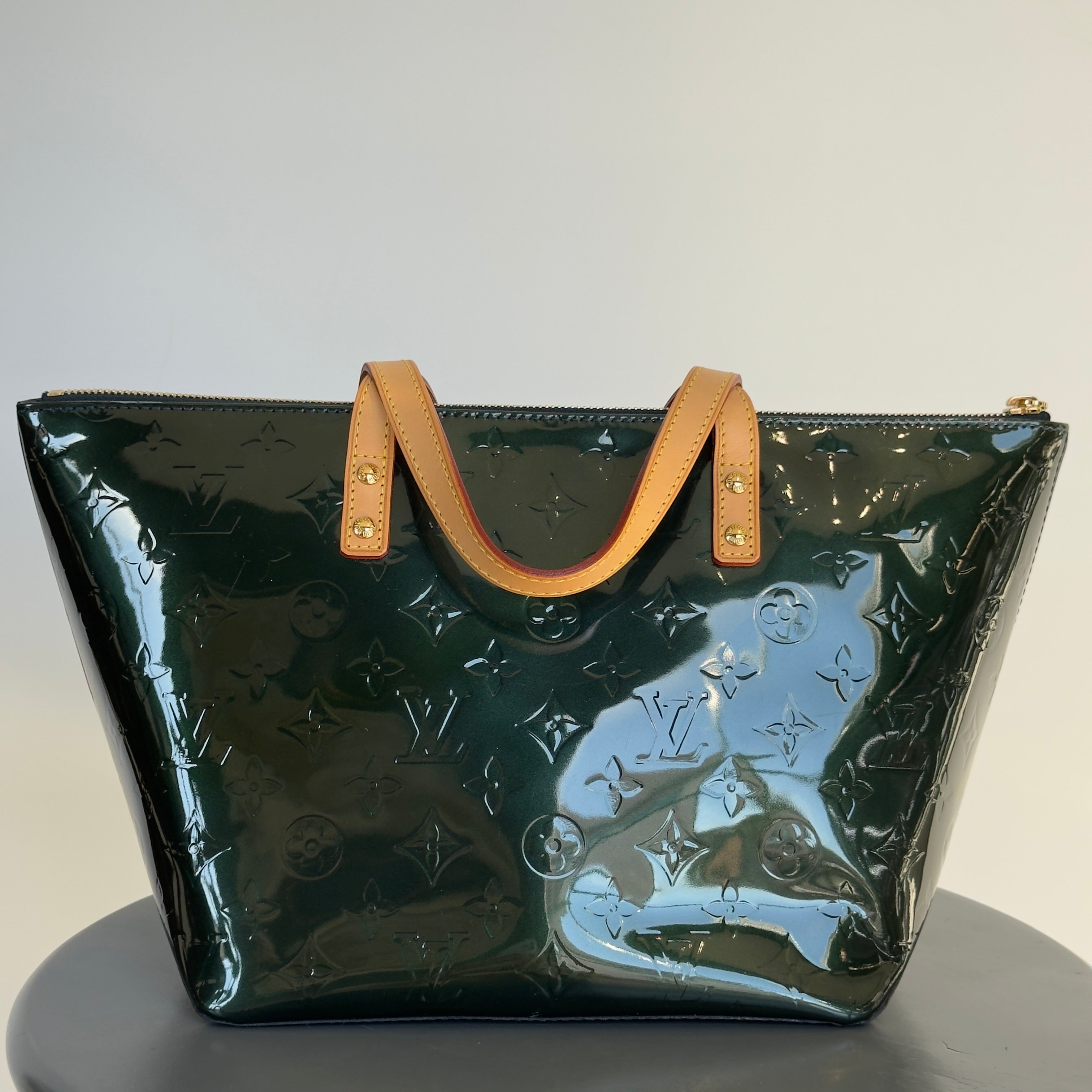 Louis Vuitton Rare Green Vernis Bellevue Tote GM - Queen May