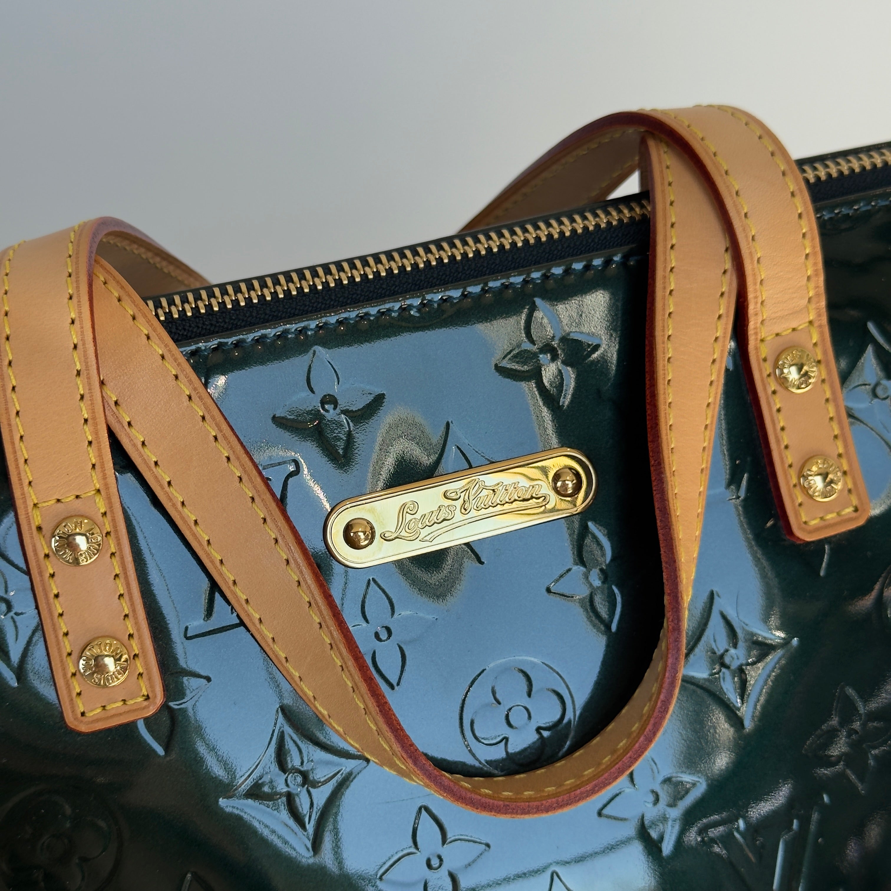Louis Vuitton Rare Green Vernis Bellevue Tote GM - Queen May