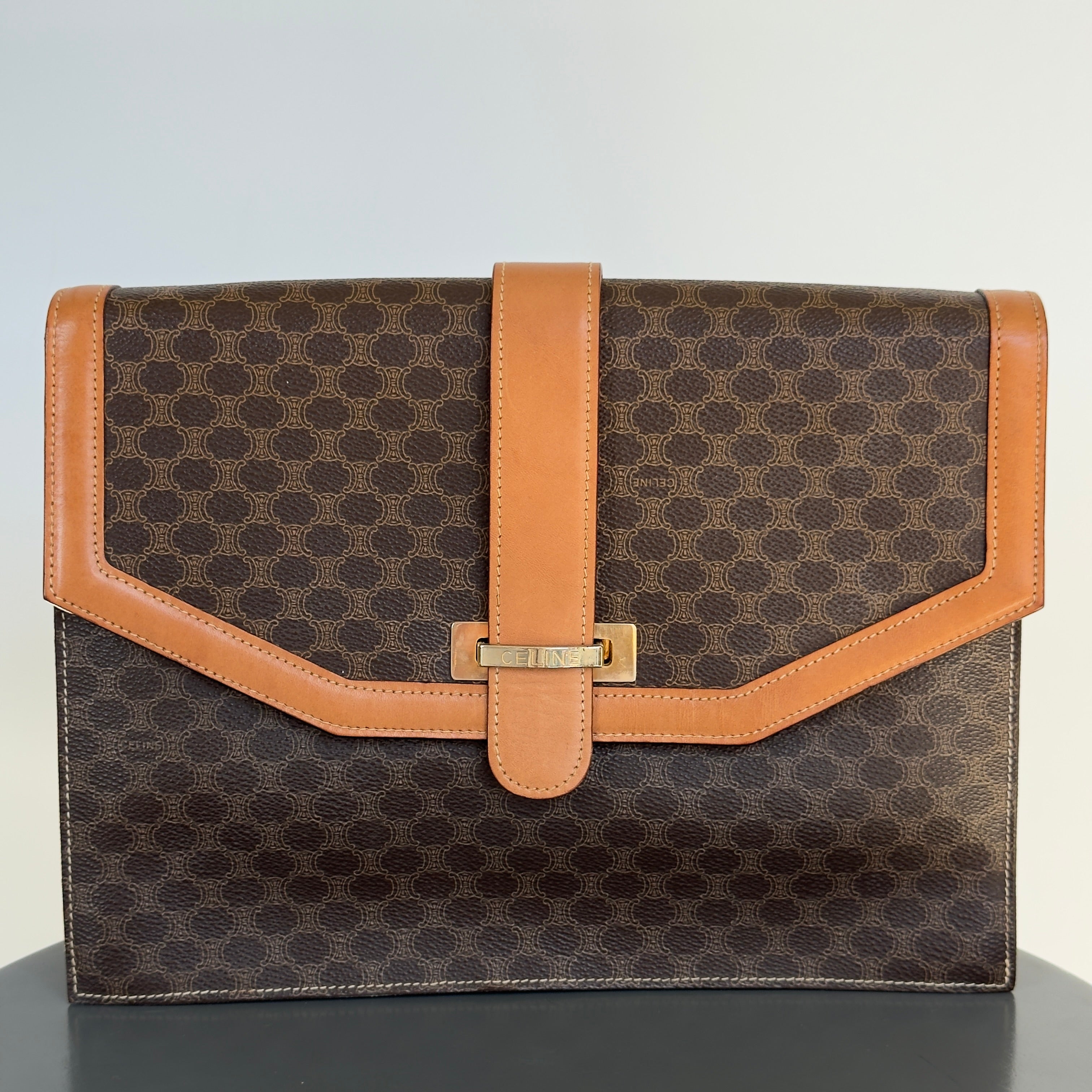 Celine Macadam Triomphe Crossbody Flap Bag - Queen May