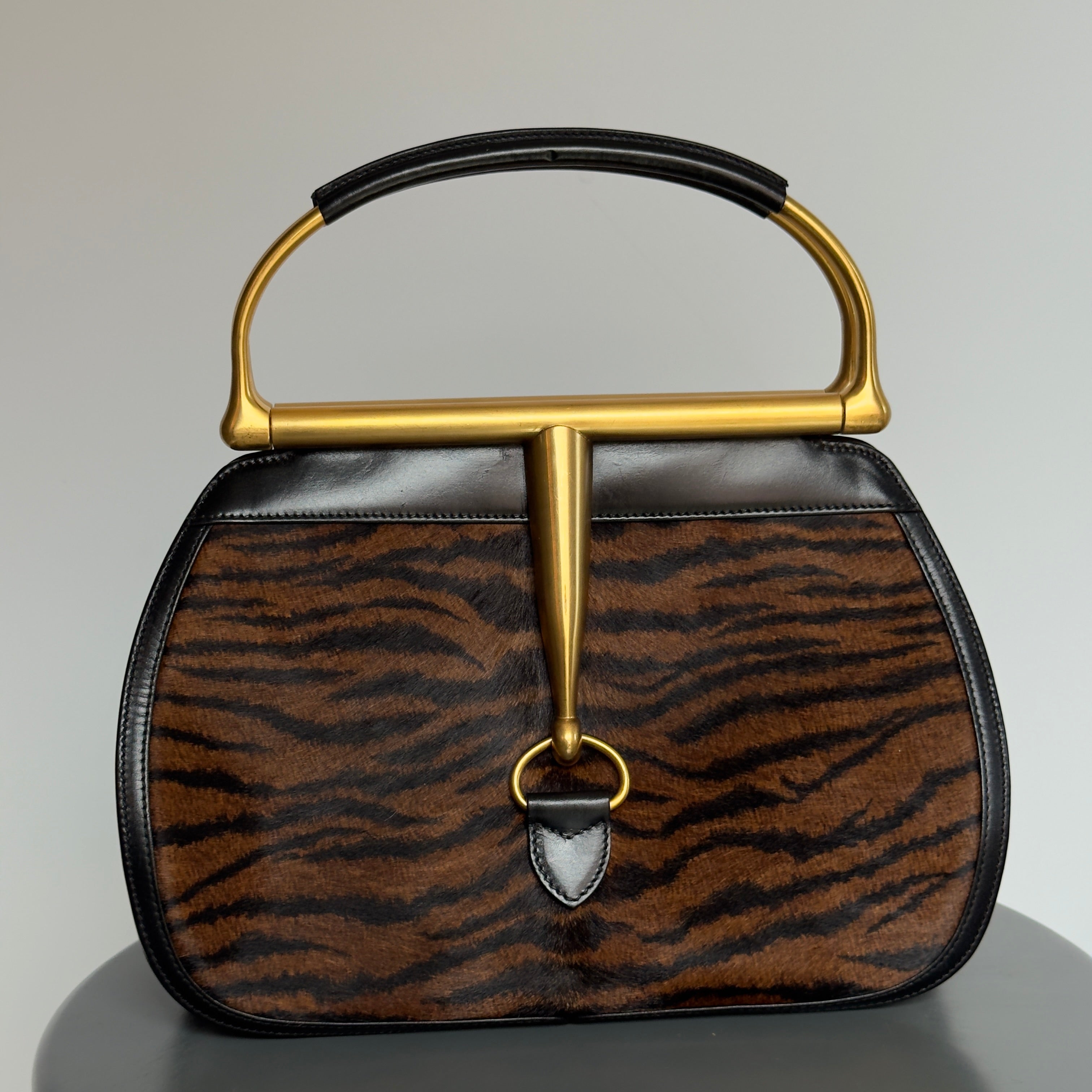 Ultra Rare Gucci Vintage Snafflebit Bag with Ponyhair Detail - Queen May