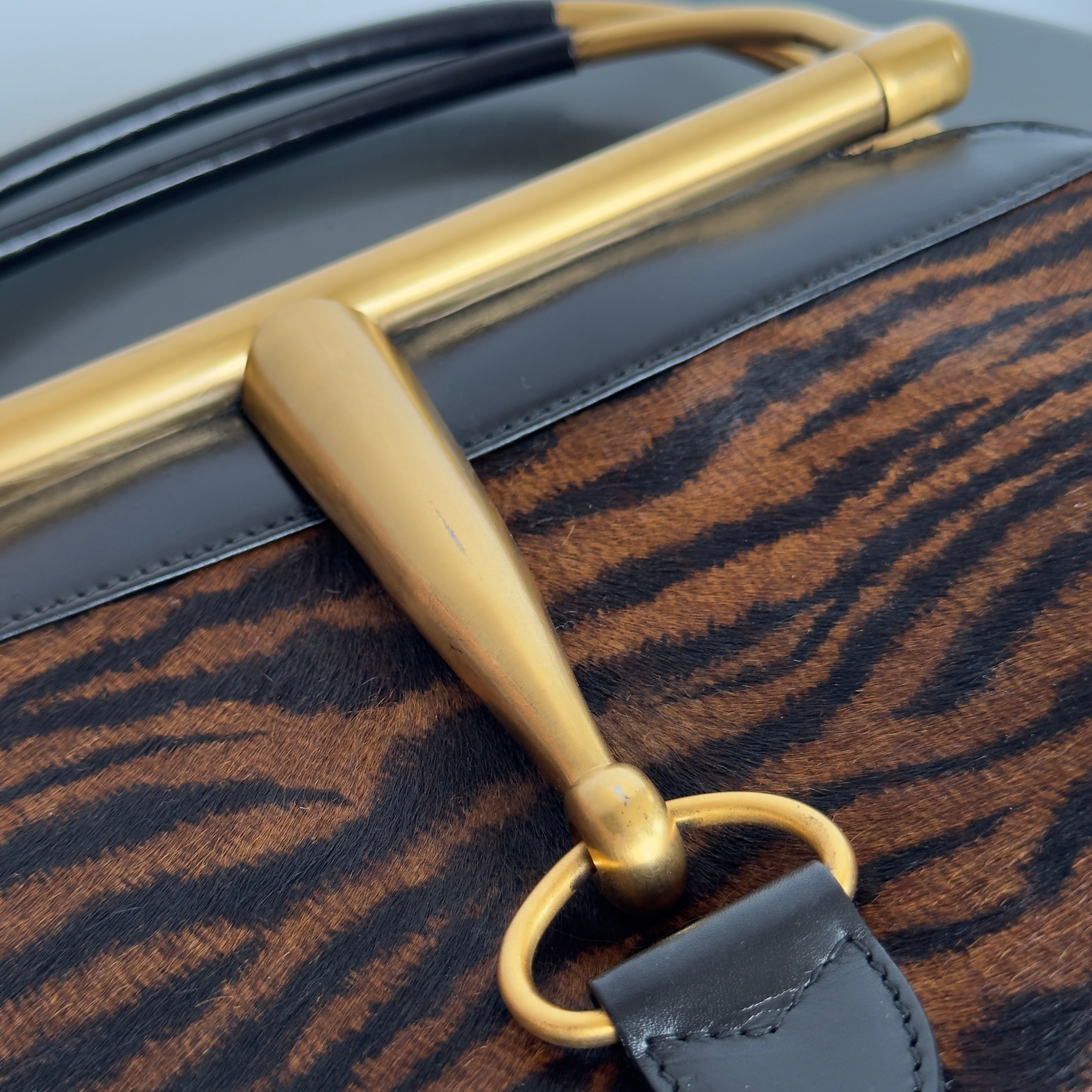 Ultra Rare Gucci Vintage Snafflebit Bag with Ponyhair Detail - Queen May