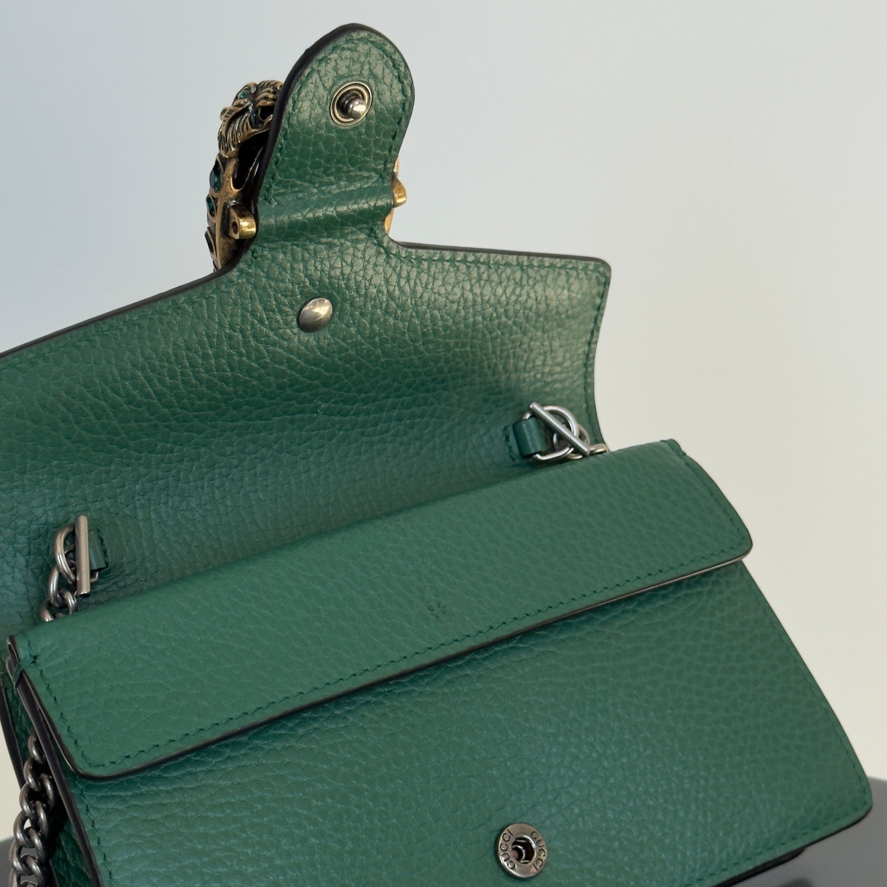 Gucci Dollar Green Calfskin Super Mini Dionysus Crossbody Bag - Queen May