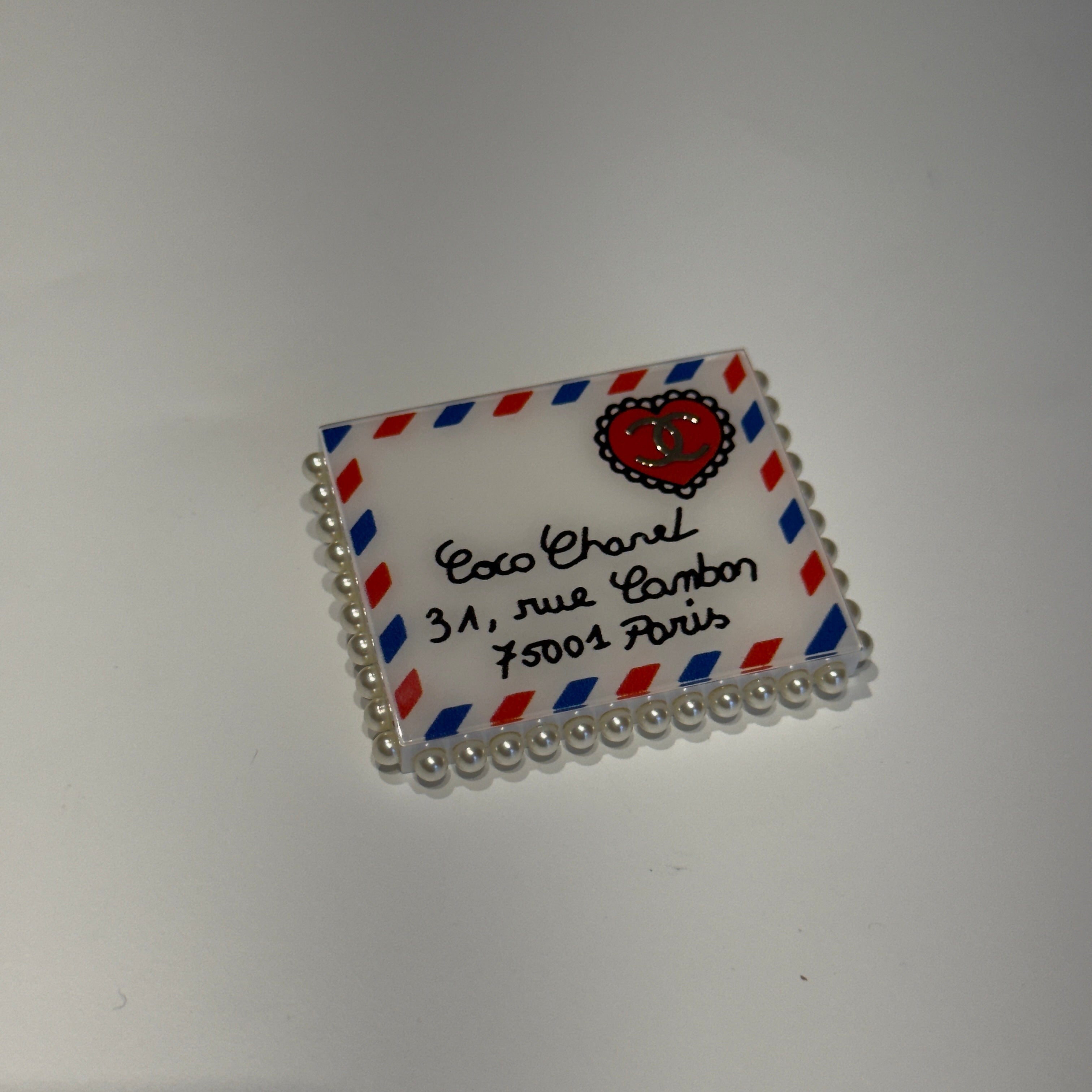 Chanel Airmail Letter Brooch - Queen May