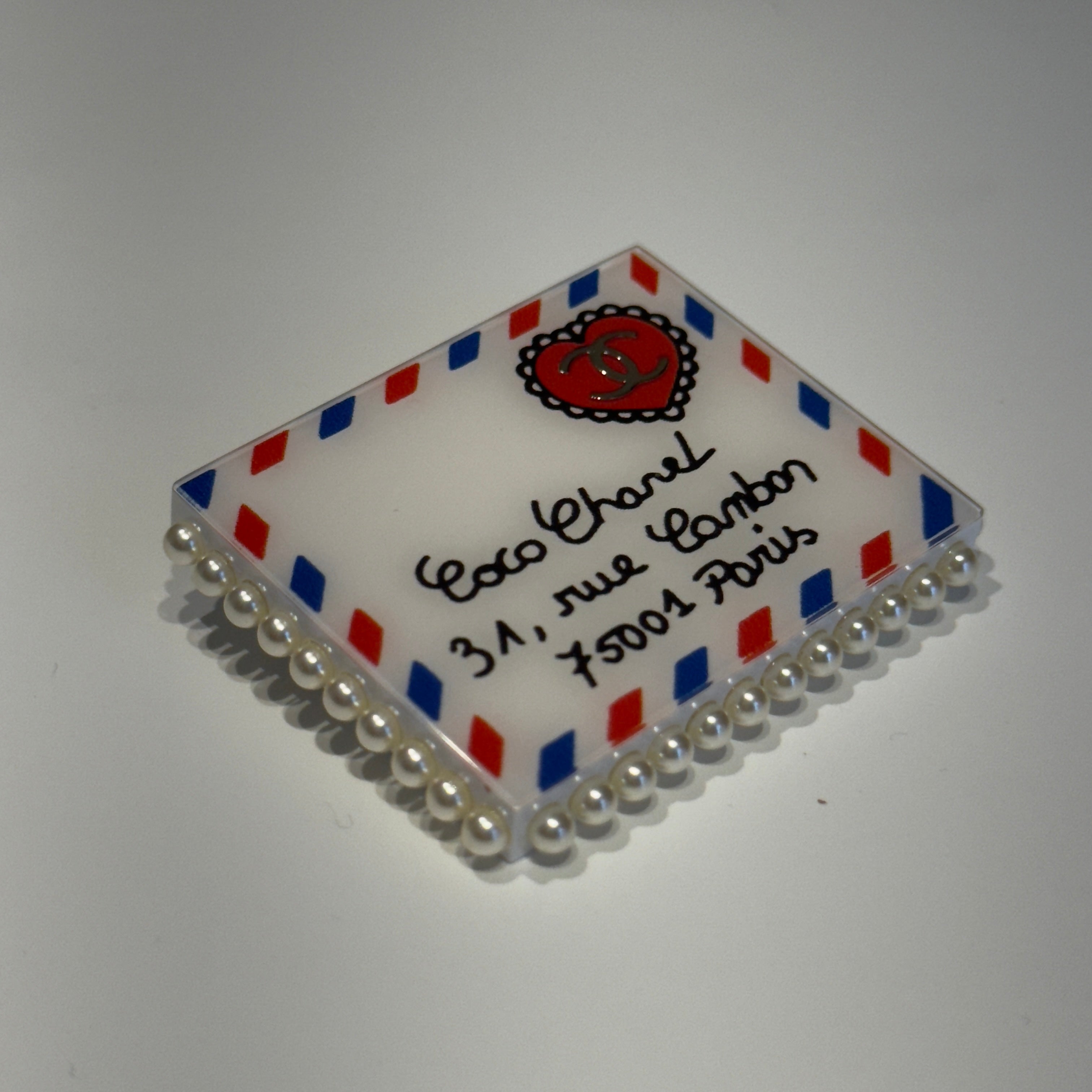 Chanel Airmail Letter Brooch - Queen May