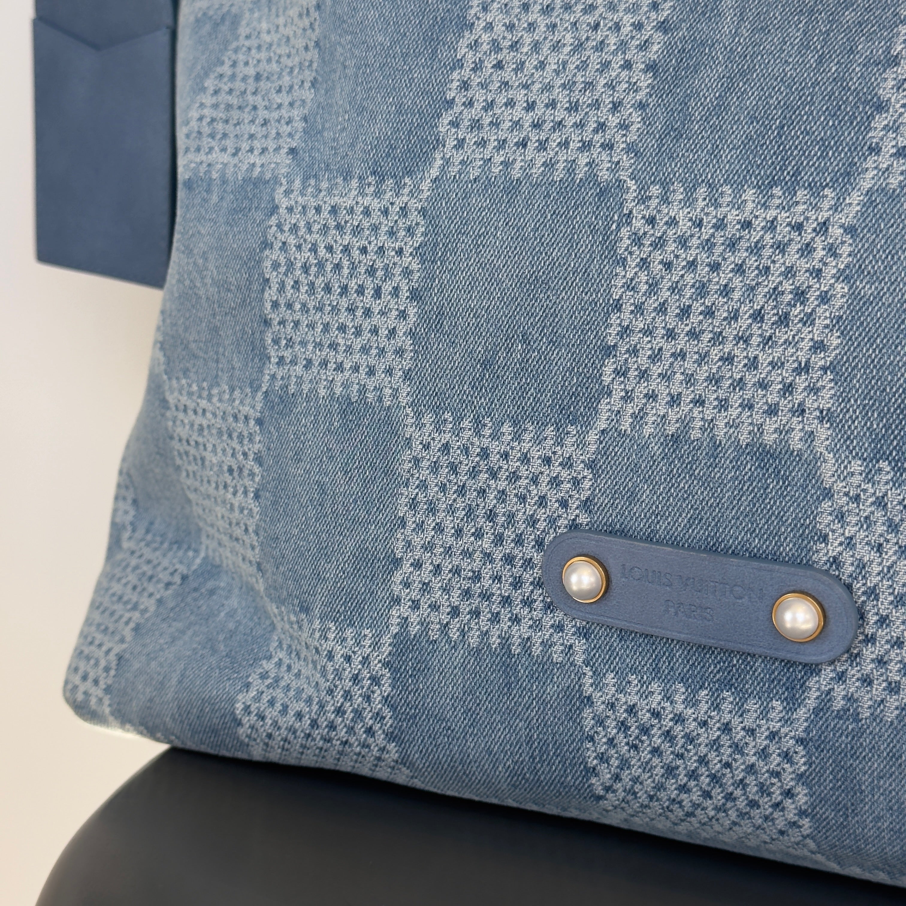 Louis Vuitton Denim Damier Vagabond Hobo Bag - Queen May