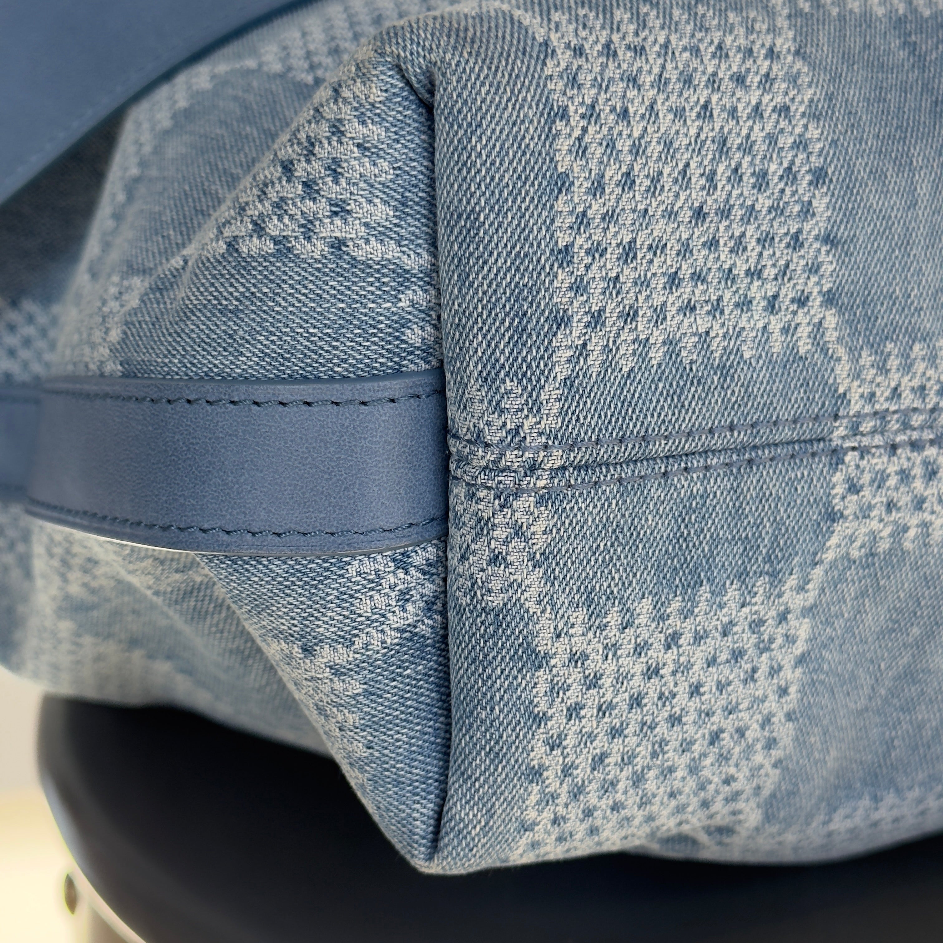 Louis Vuitton Denim Damier Vagabond Hobo Bag - Queen May