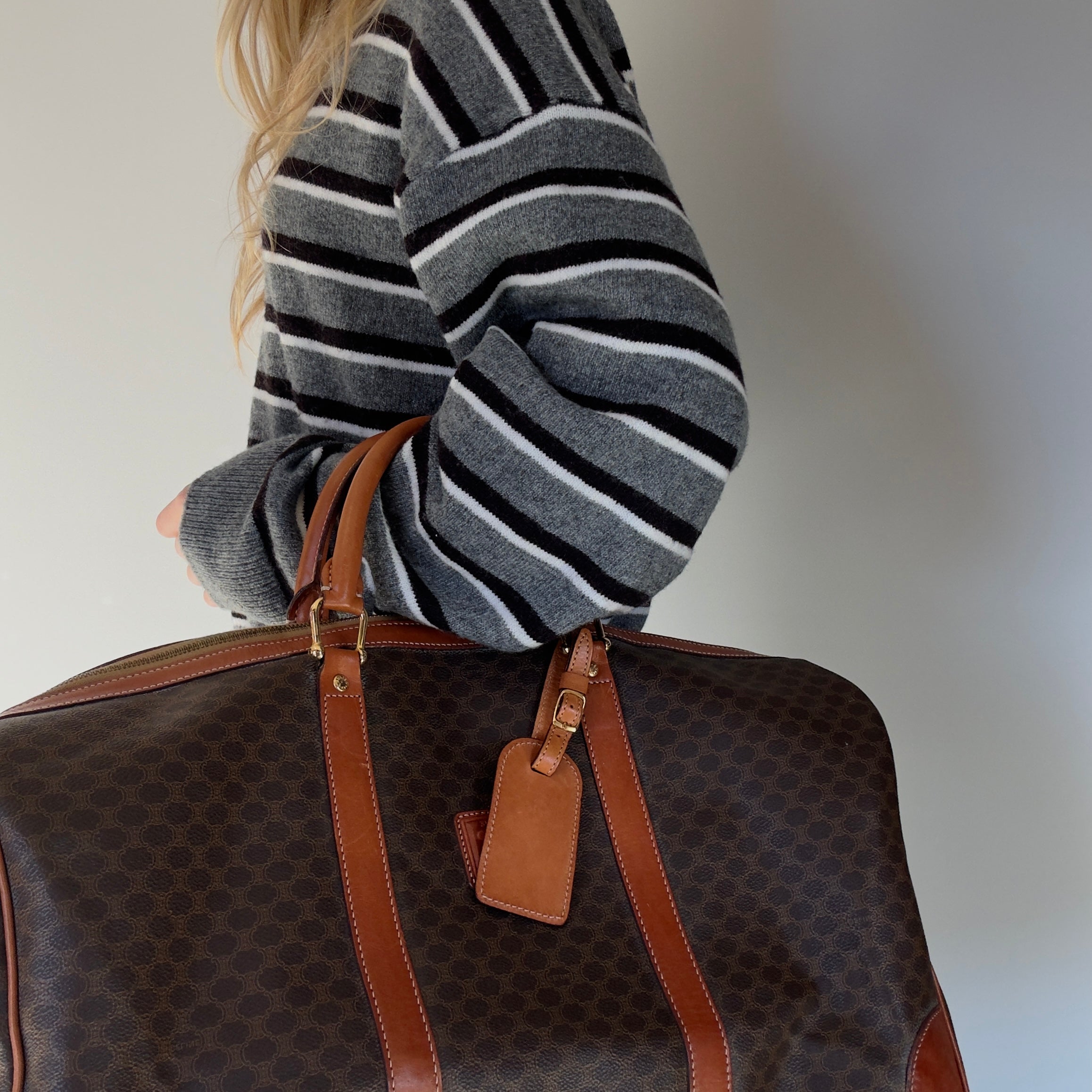 Vintage Celine Macadam Boston Duffle Bag - Queen May